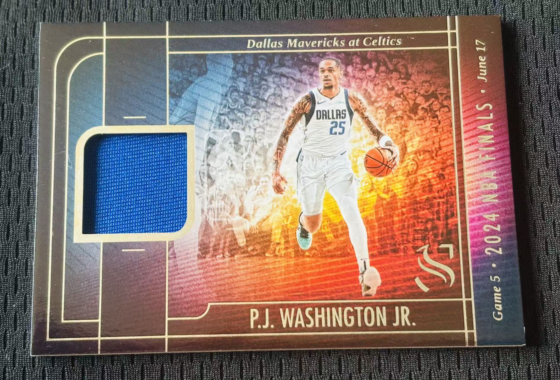 2024-25 Panini Silhouette P.J. Washington 剪影 独行侠 PJ 华盛顿 NBA Finals 总决赛 小窗 球衣 切割 GU 24年 VS 凯尔特人 不累计