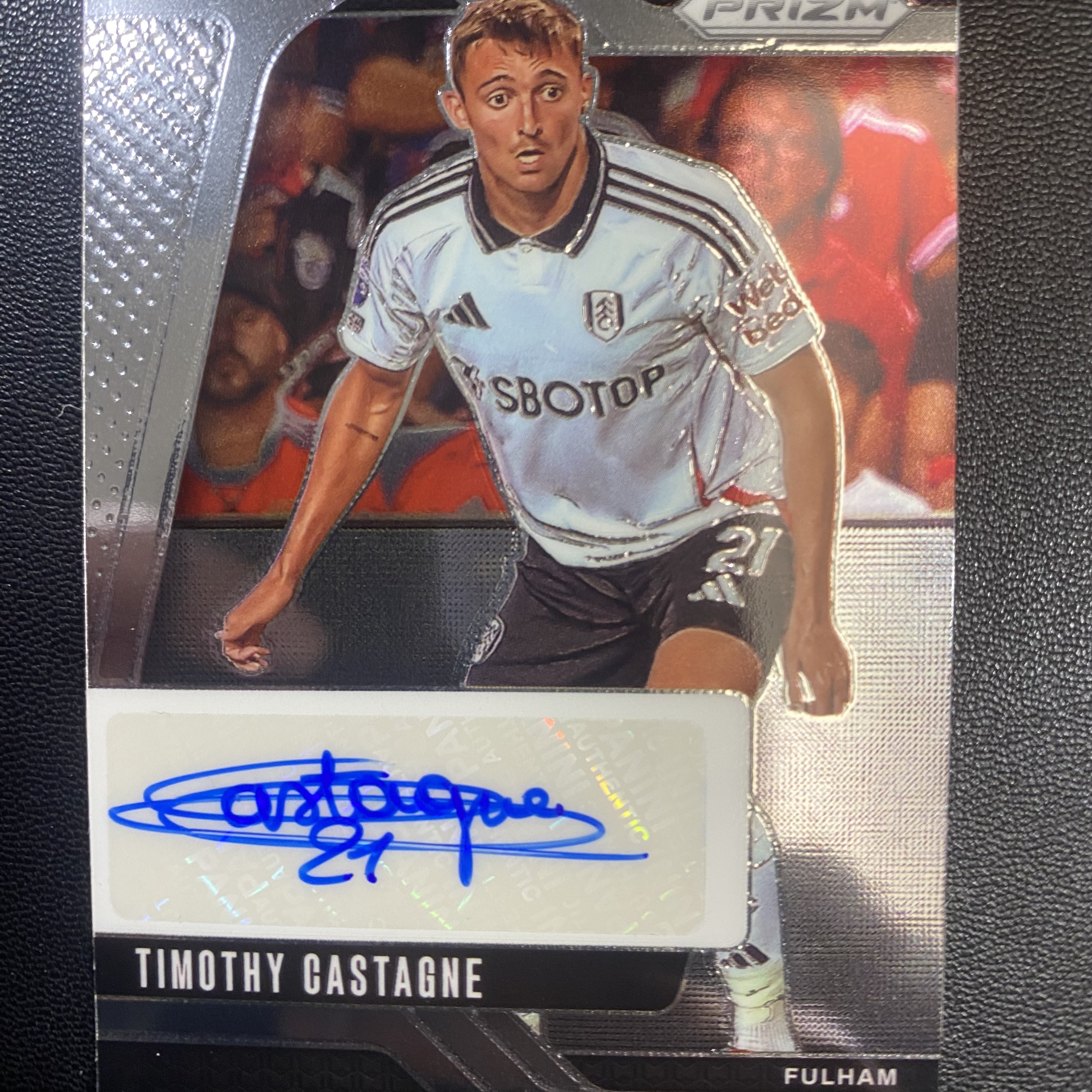 2024-25 Panini Prizm Timothy Castagne 卡斯塔格尼 英超pz 富勒姆 银折 签字 卡品如图 -·O·