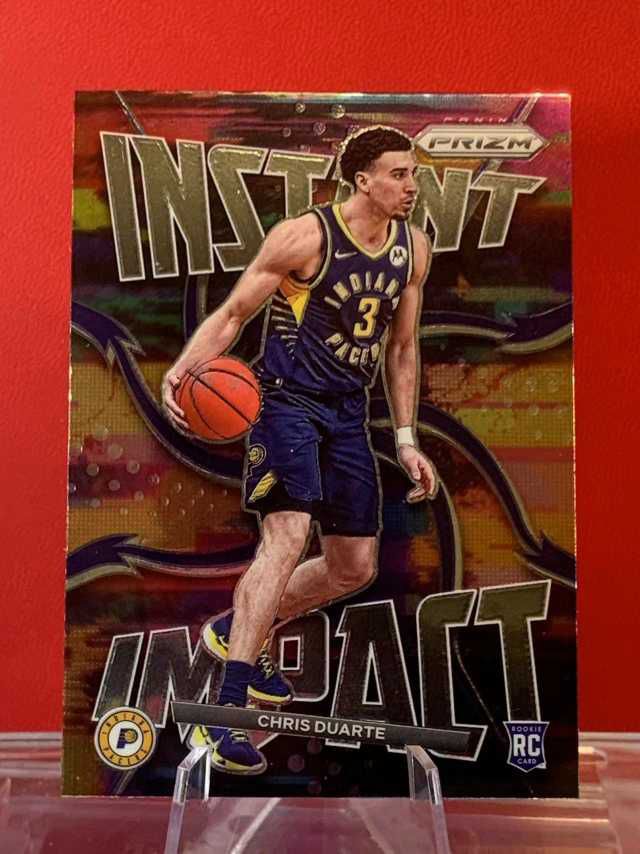 （老末代拍)D09 2021-22 Panini Prizm Chris Duarte RC 克里斯 杜阿爾特 新秀年 步行者 特卡instant impact金屬材質 順豐寄付 不保卡品 免費代拍