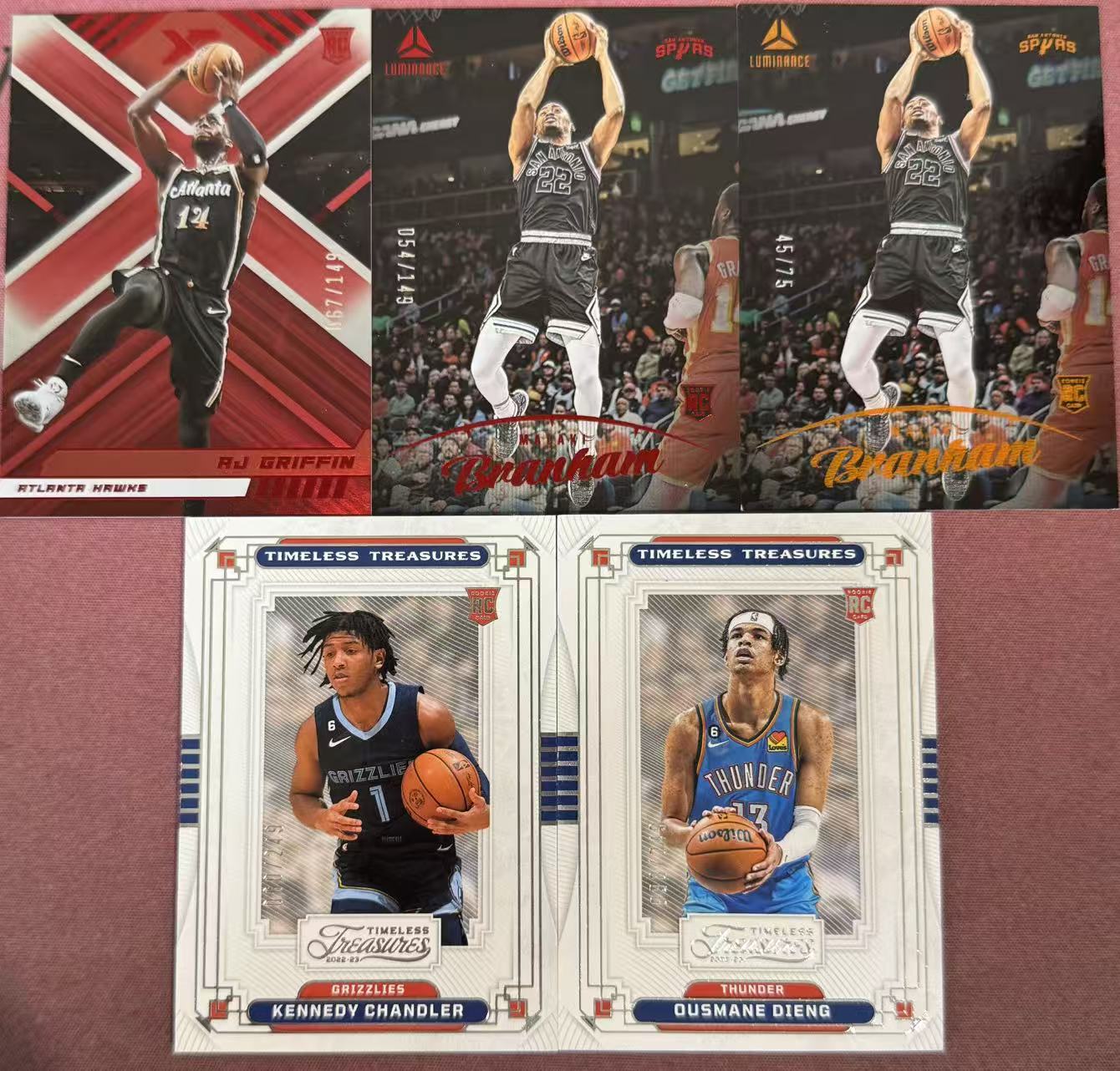 2025-26 Panini 多系列 多人 帕尼尼 迪昂 等一图5张带编打包LOT 不保卡品#65(OCEAN)