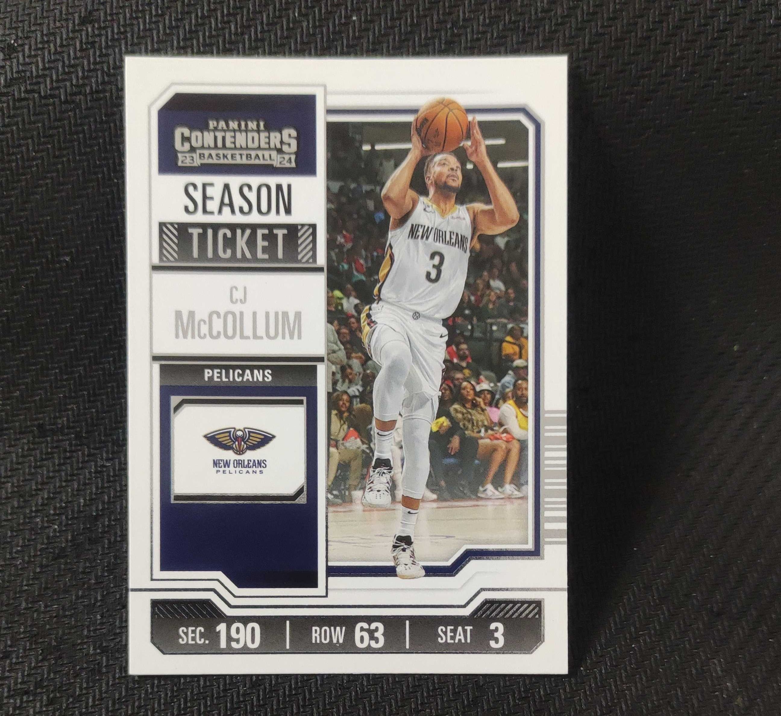 2023-24 Panini Contenders CJ McCollum cJ 麦科勒姆 鹈鹕队 no.31 凑套必备 可累计 回收球星卡