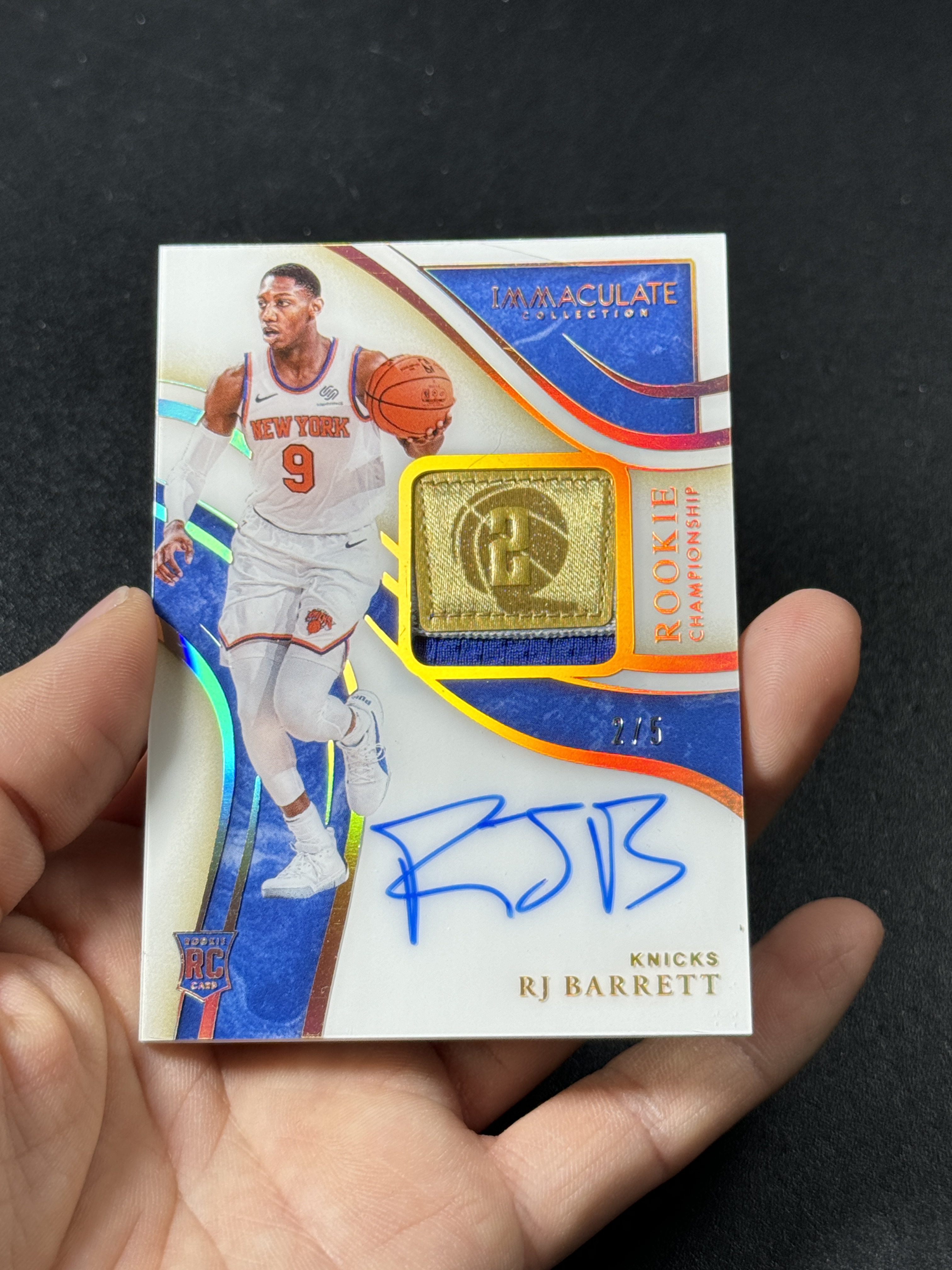 【喷子拍卖】2019 20 Panini Immaculate Rj Barrett 纽约尼克斯 Rj 巴雷特 新秀 总冠军 Tag 签字 5编 Rta 镜面 卡签 大hit卡 超级经典 专收 7148