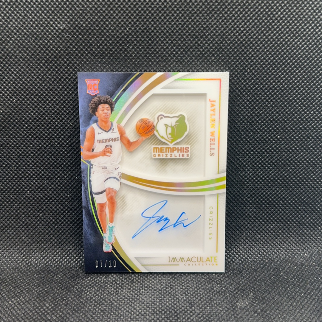 【Roseee代卖】2024-25 PANINI IMM 灰熊 杰伦威尔斯 JAYLEN WELLS 10编 新秀 RC 沙盒签 签字 卡签 篮球 宁总