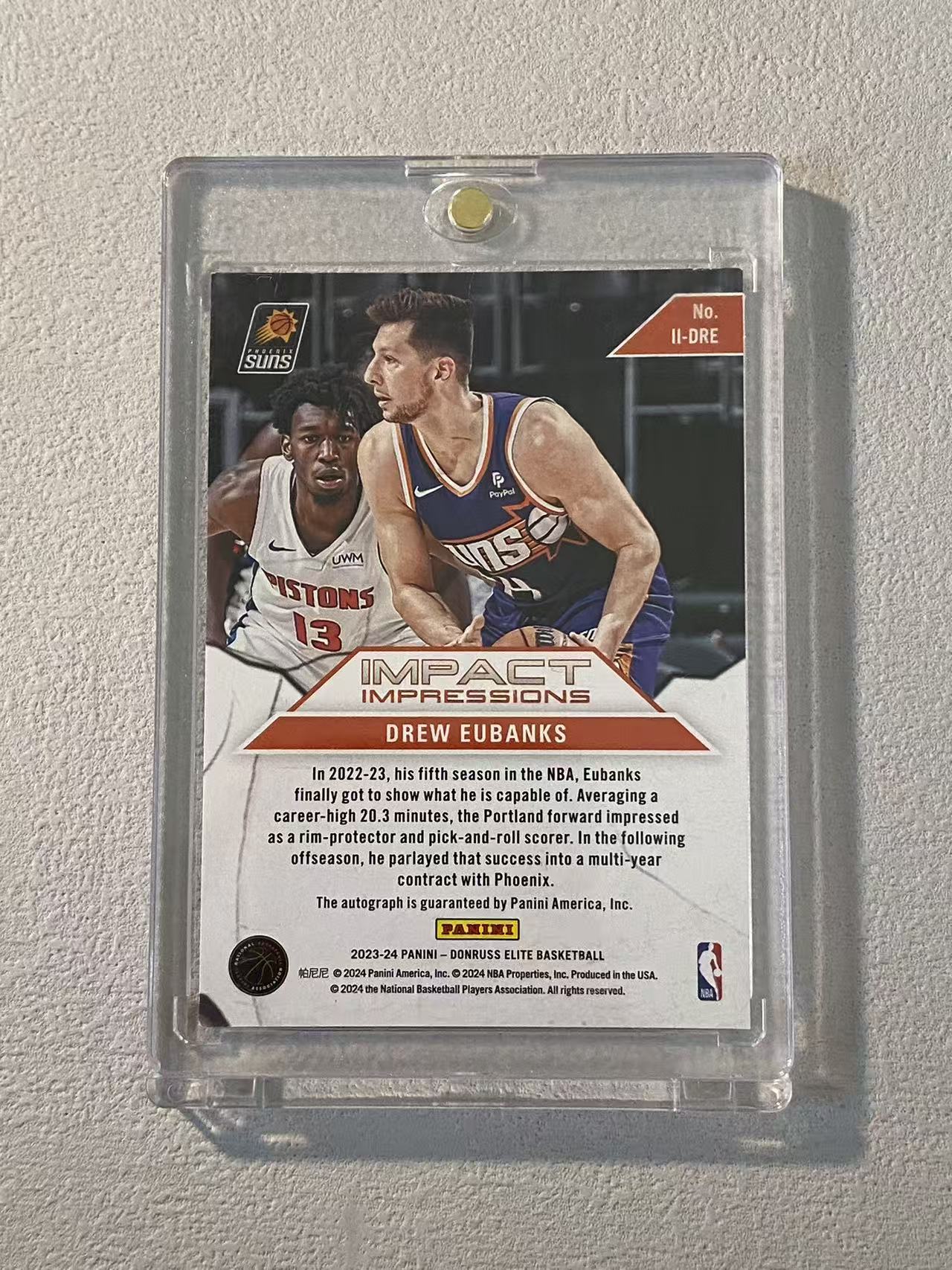 2023-24 Panini Donruss Elite Drew Eubanks 精英 太阳 尤班克斯 签字 impact签 收藏必备