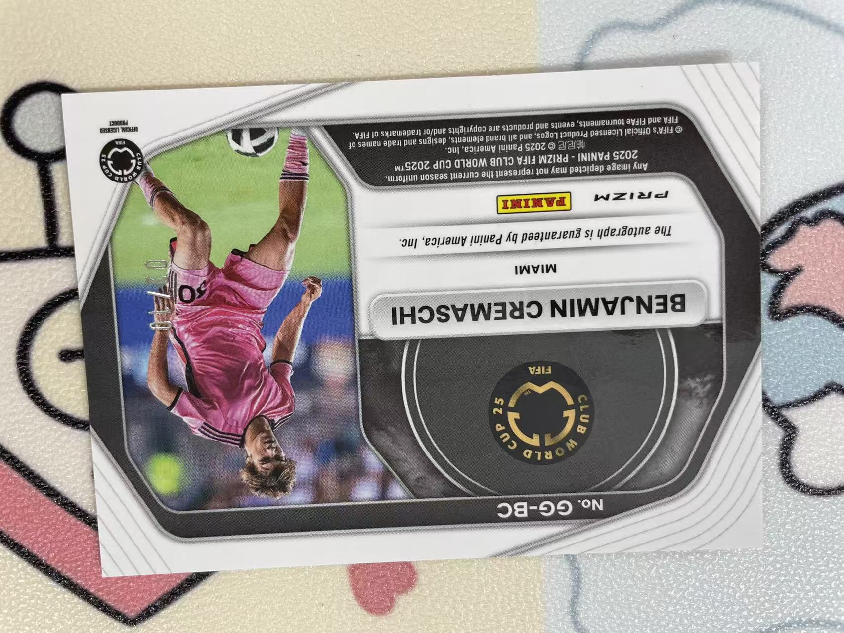 2025 Panini Prizm 世俱杯Pz benjamin cremaschi 克雷马斯基 美国 迈阿密国际 金折 02/10编 签字 Global 特卡 全球签 不保卡品【猴哥】