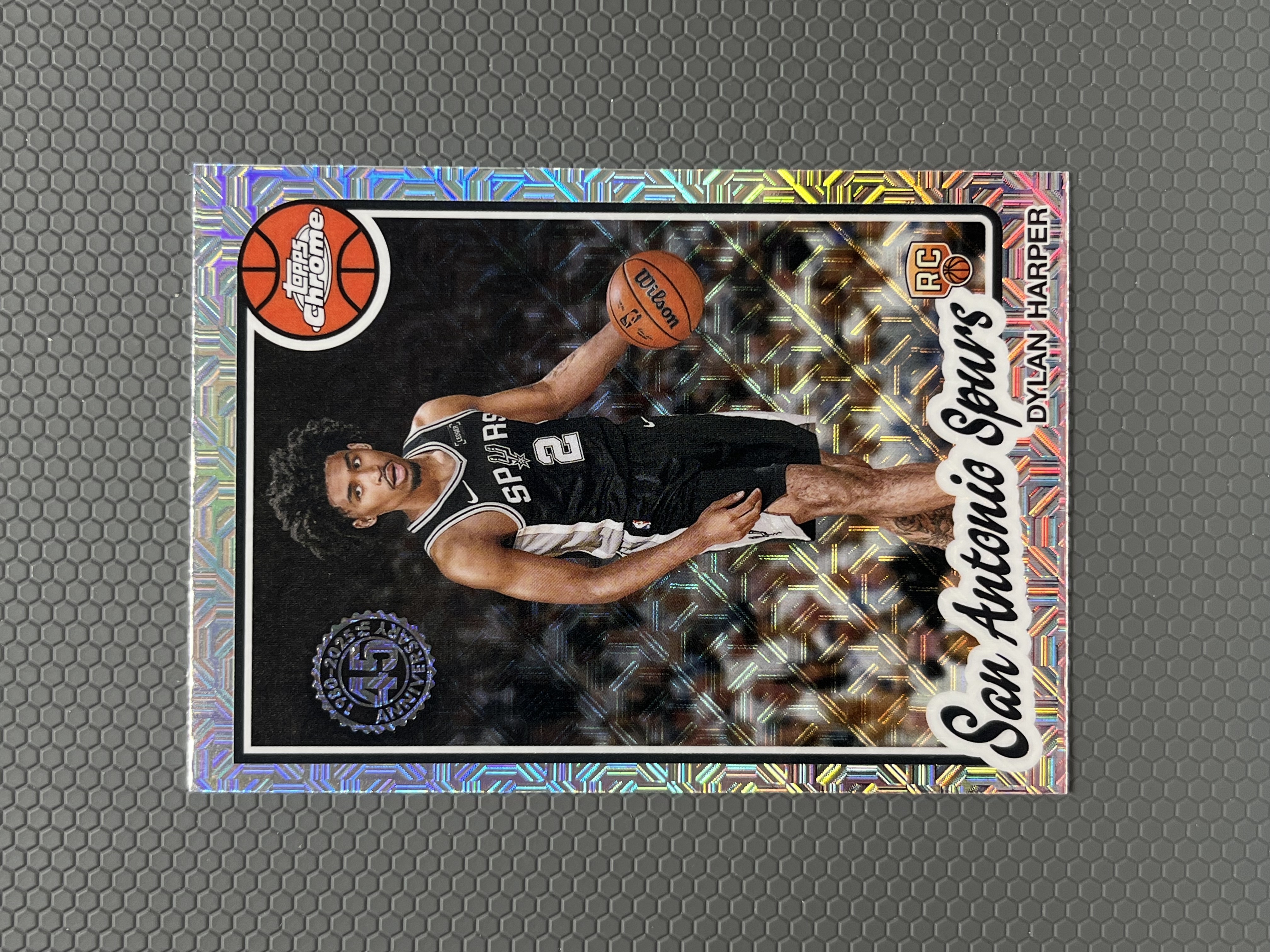 2025 Topps chrome DYLAN HARPER 迪伦·哈珀 马刺 新秀 RC 折射 MOJO折 卡品如图-左