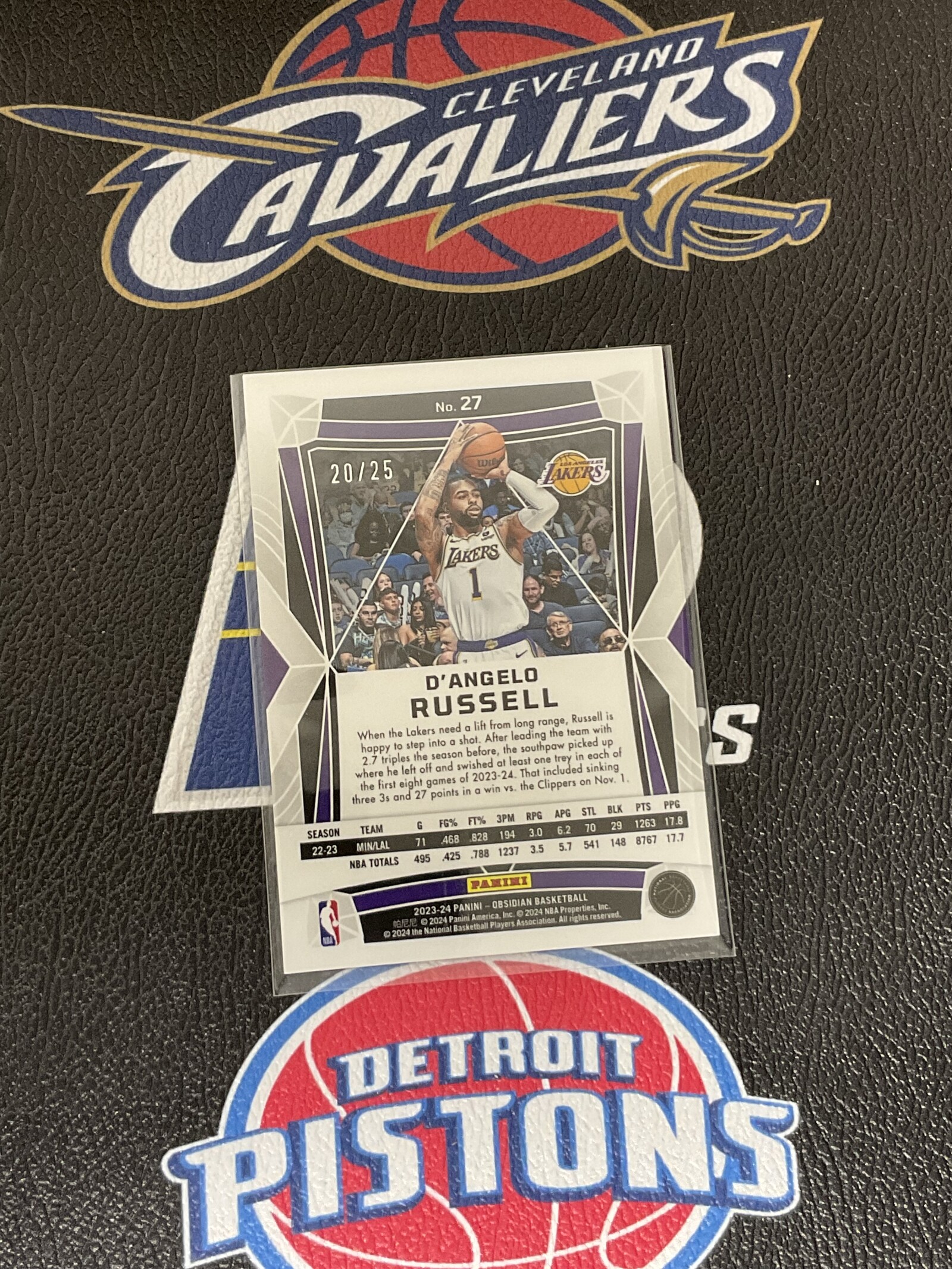 【大树营免费代卖】德安吉洛 拉塞尔 水拉 黑曜石 25编 湖人 全明星水平 收藏必备 卡品如图 瑕疵如图 #绒11.15