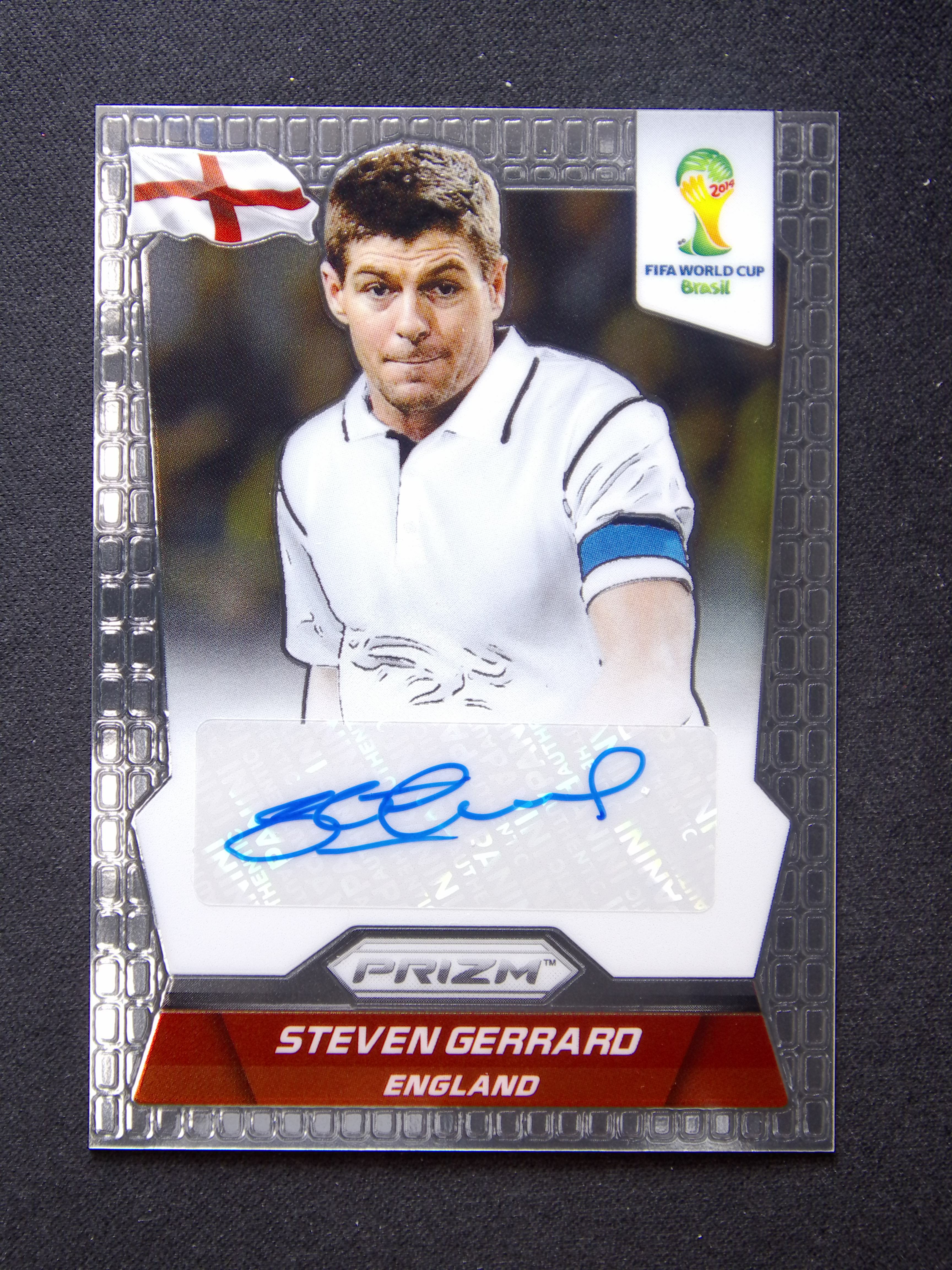 Steven Gerrard 杰拉德 2014 Panini World Cup Prizm 元年 巴西世界杯 签字 签名 英格兰 利物浦 传奇 名宿 OW24_0317_0149