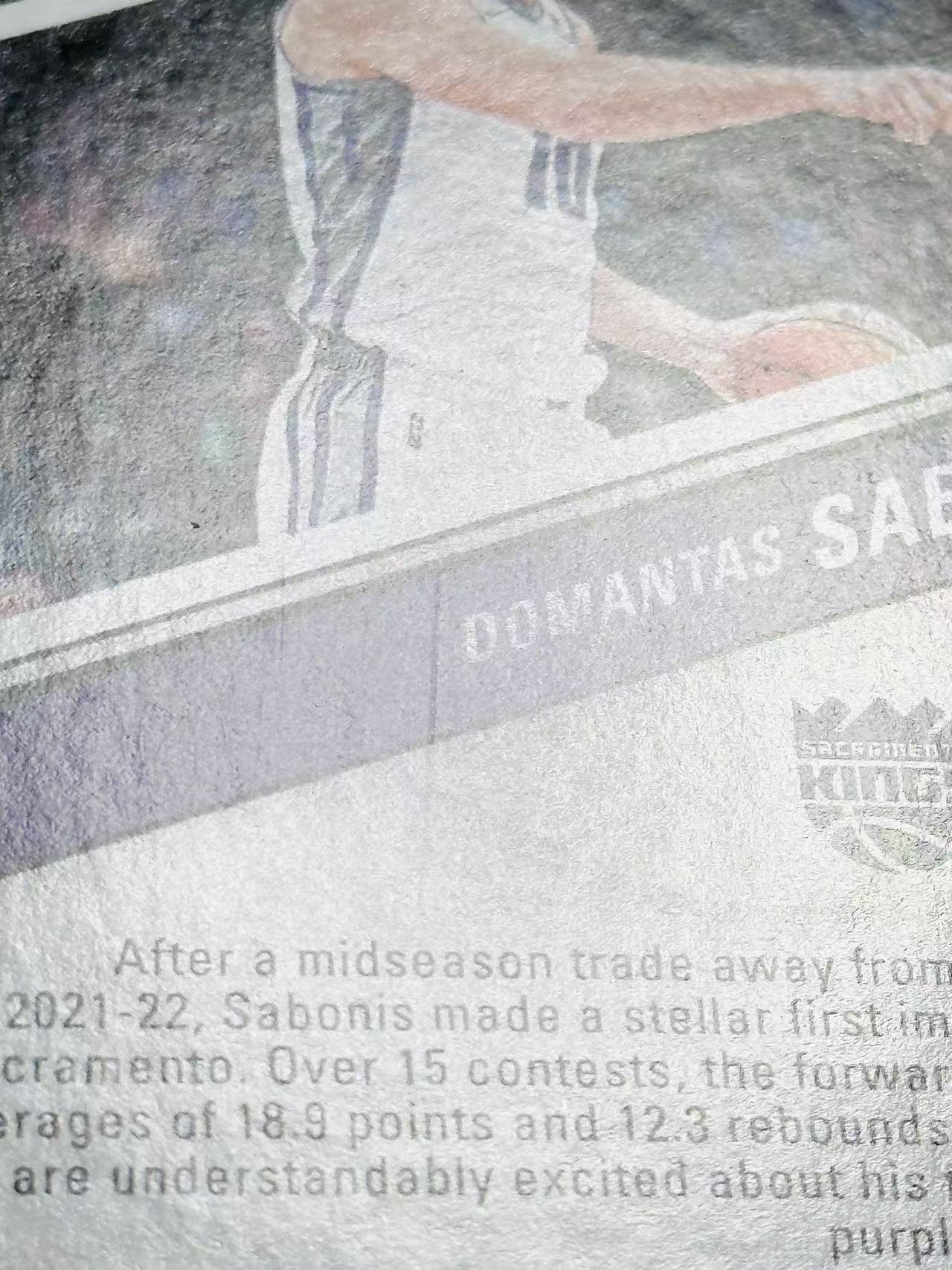 2022-23 Panini Donruss Domantas Sabonis 嘿嘿代卖 萨博尼斯 烟花折 8编 低编 国王 卡品瑕疵如图3 收藏必备