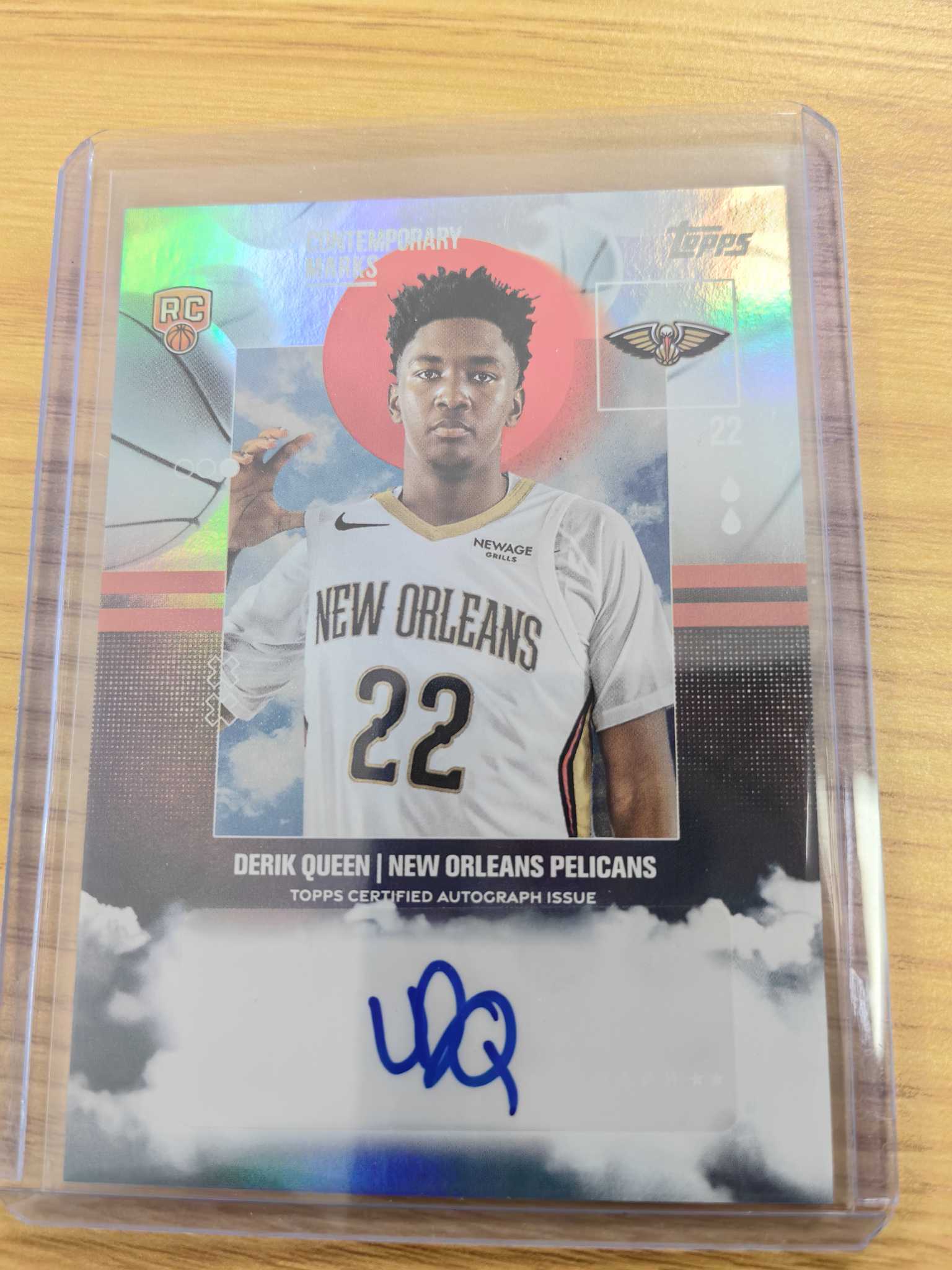 【坚果卡牌代拍】2025-26 Topps Derik Queen 鹈鹕 13号秀 德里克 奎因 大热新秀 RC CM 折射签字 开赛至今打得很好很稳定! 空灵10.28