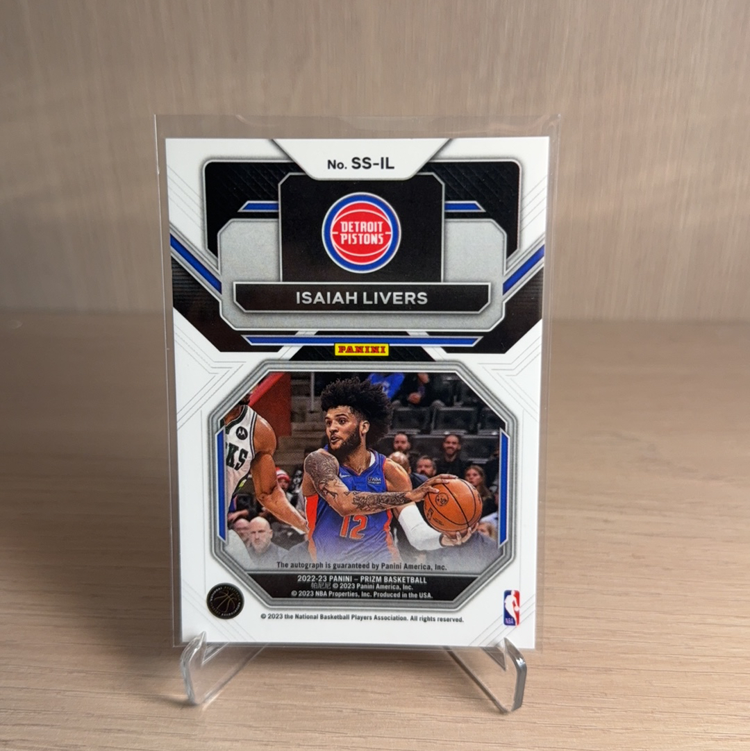2022-23 Panini Prizm Isaiah Livers 【免费代卖】活塞 以赛亚 利弗斯 PZ PRIZM 签字 贴签 折射 卡品如图 值得收藏…