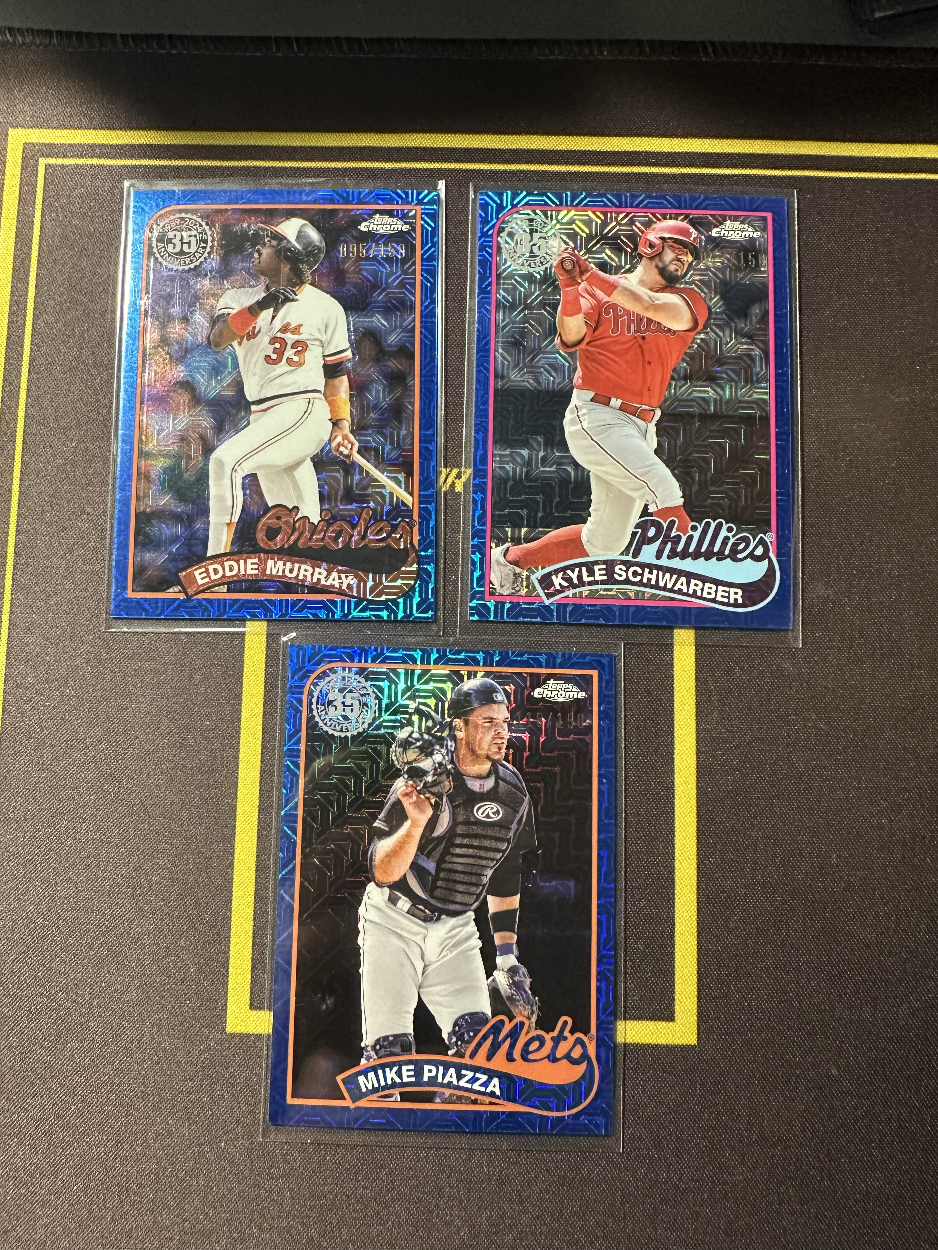 【主演出卡】2024 topps 银包 蓝mojo lot Eddie Murray,Mike Piazza,Kyle Schwarber 蓝mojo 150编 卡品一般