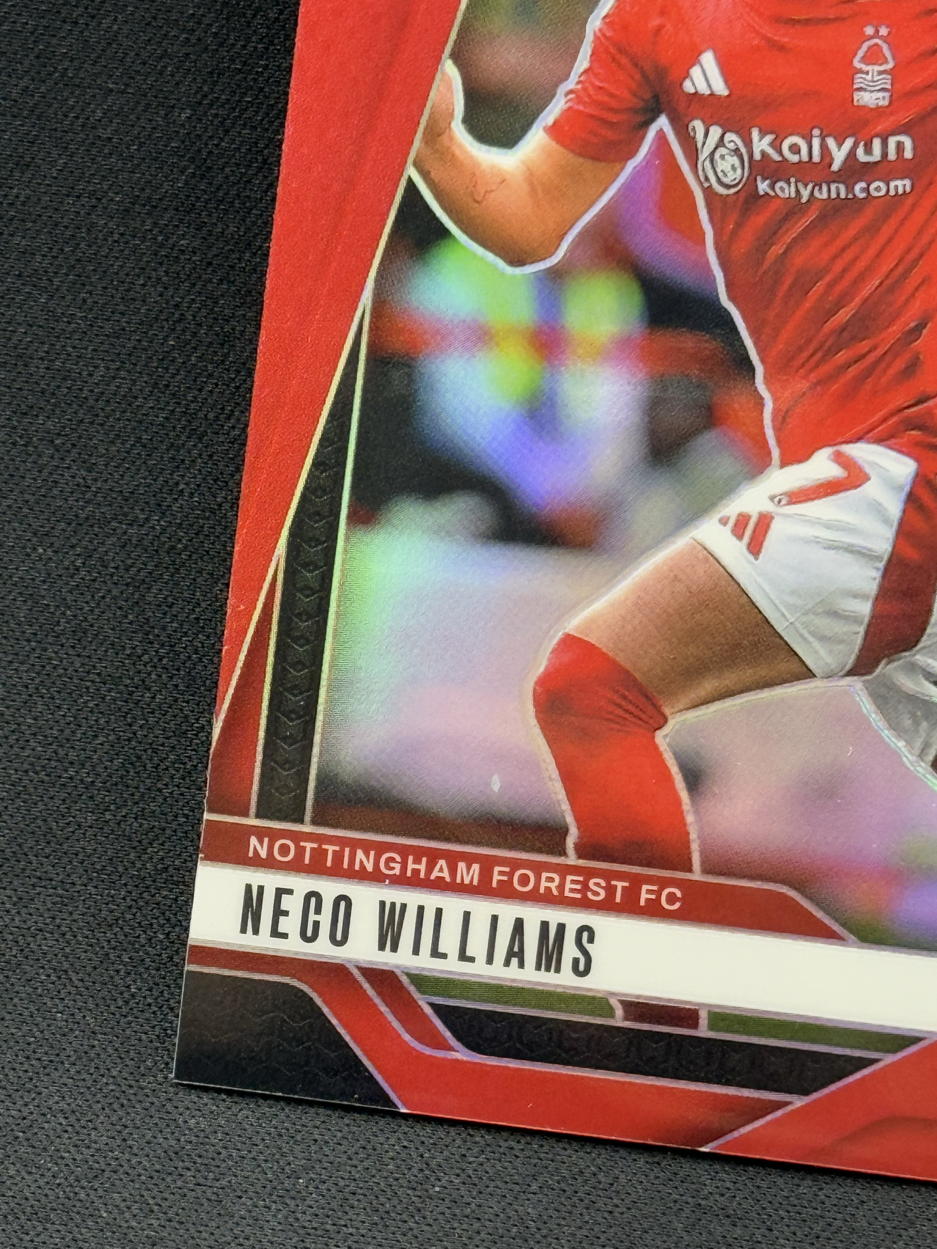 2024-25 Panini Prizm Neco Williams 【小贝代拍】英超 Pz 诺丁汉森林 内科 威廉姆斯 红折 199编 队色 红配红 瑕疵如图 拍前看描述 H EW