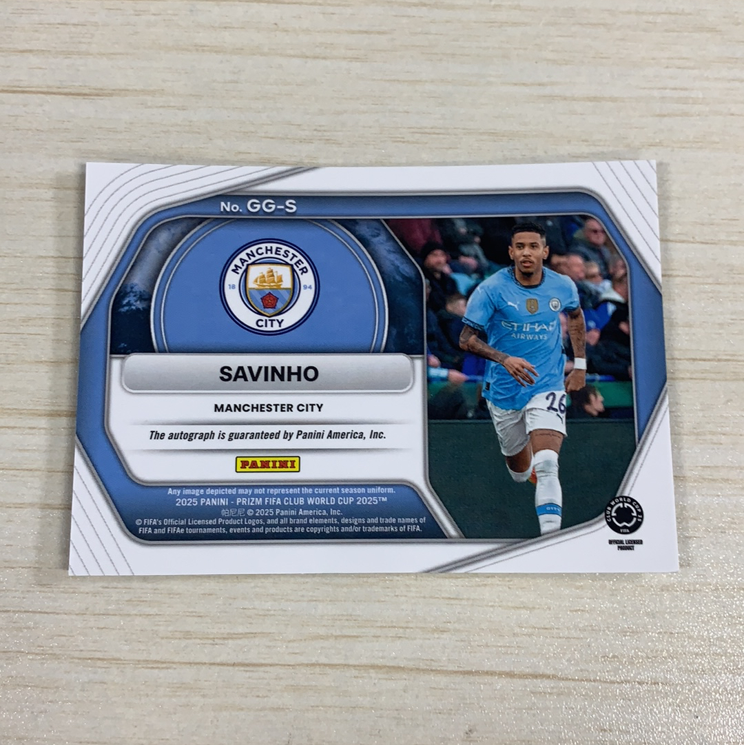 【小牛代拍】2025 Panini Prizm SAVINHO 世俱杯元年 曼城 巴西 萨维尼奥 签名签字 贴签 PZ系列 卡品如图(一哥)