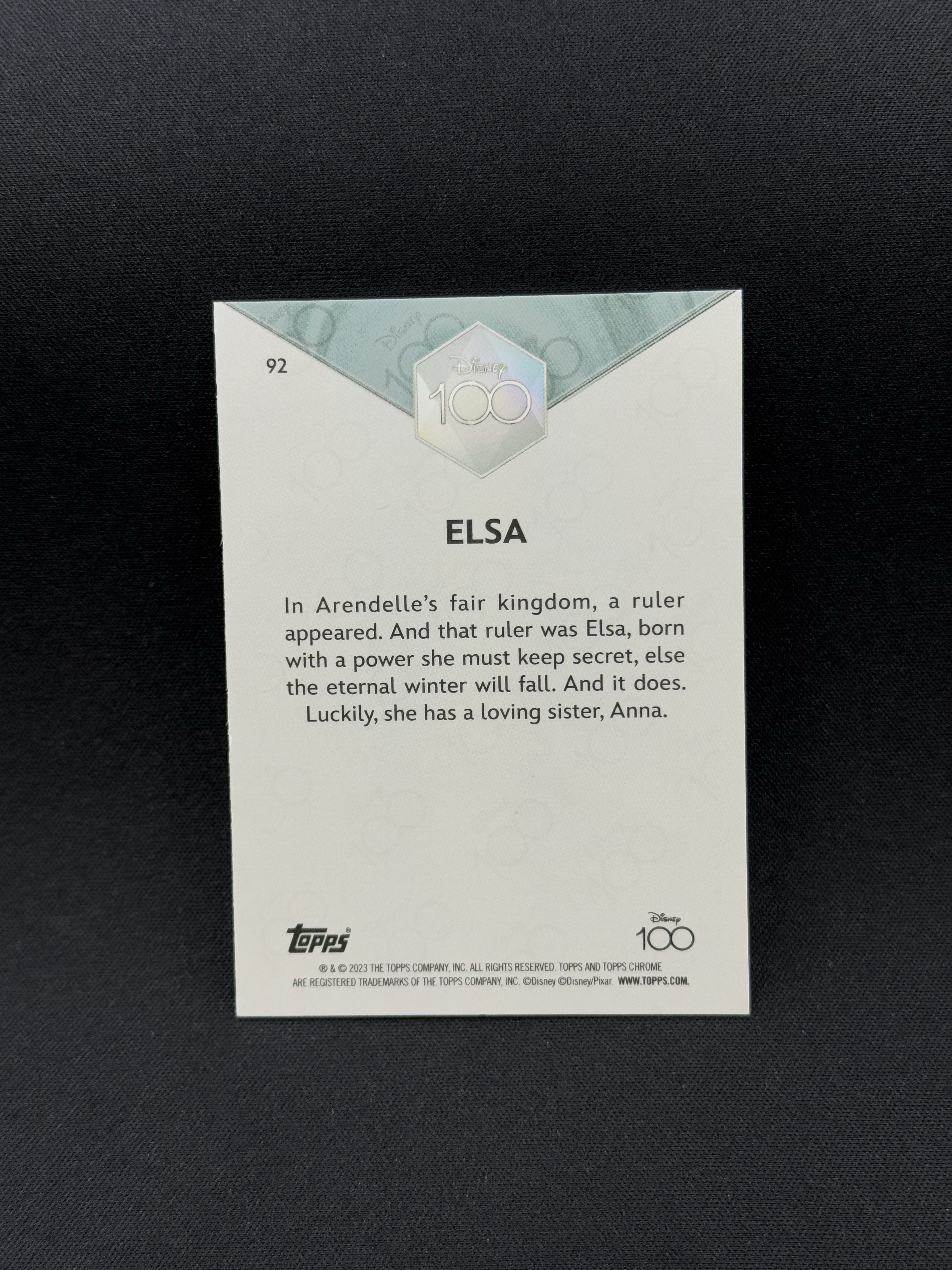 2023 Panini Chrome Disney 100 Elsa 【小贝代拍】迪士尼 Tc 100周年 元年 艾莎公主 冰雪奇缘 绿折折射 31/99编 瑕疵如图 拍前看描述 XNP