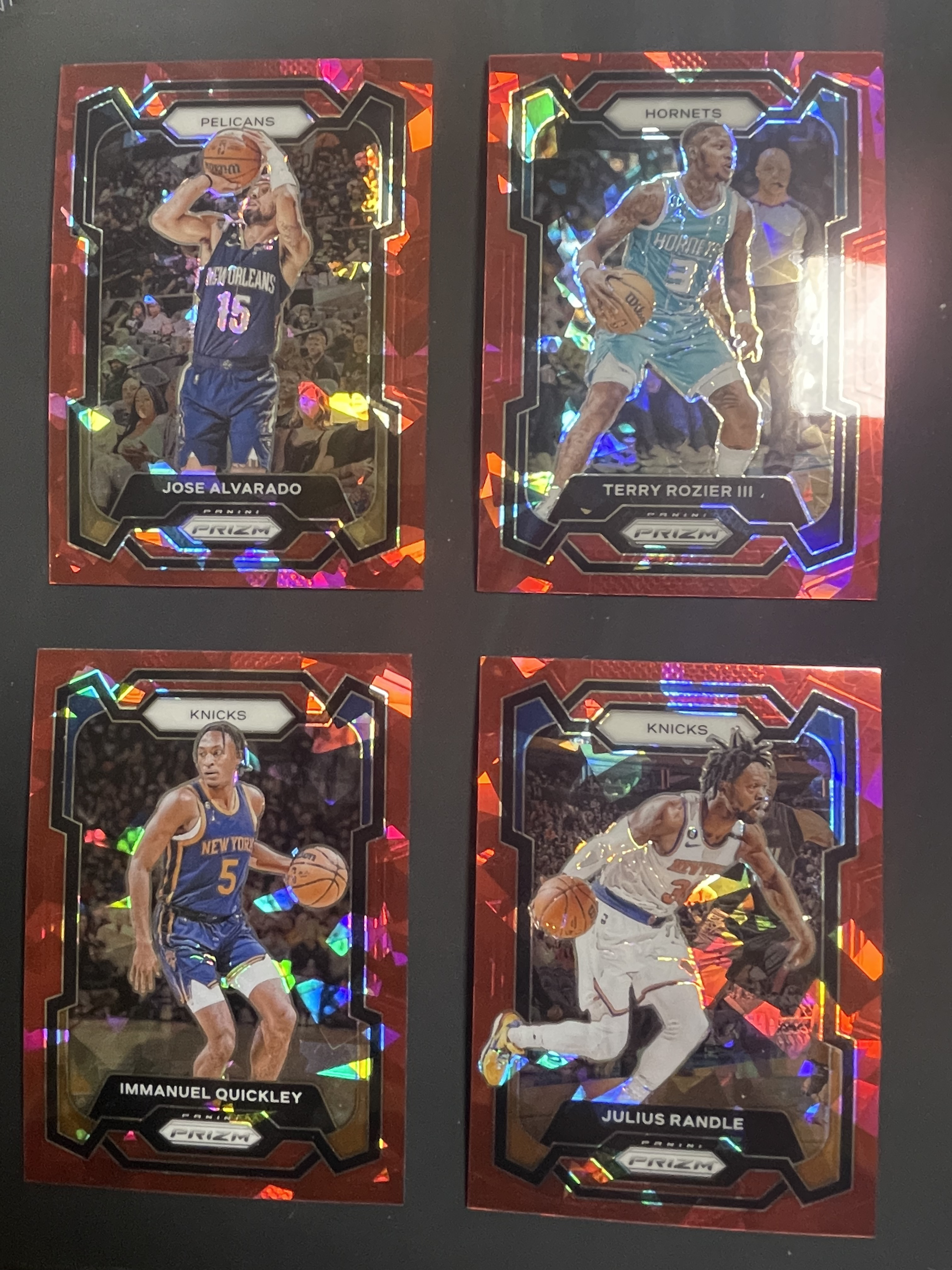 2023-24 Panini Prizm quickley 奎克利 罗齐尔 阿尔瓦拉多 老六 兰德尔 兰豆 PZ 红碎冰折 
