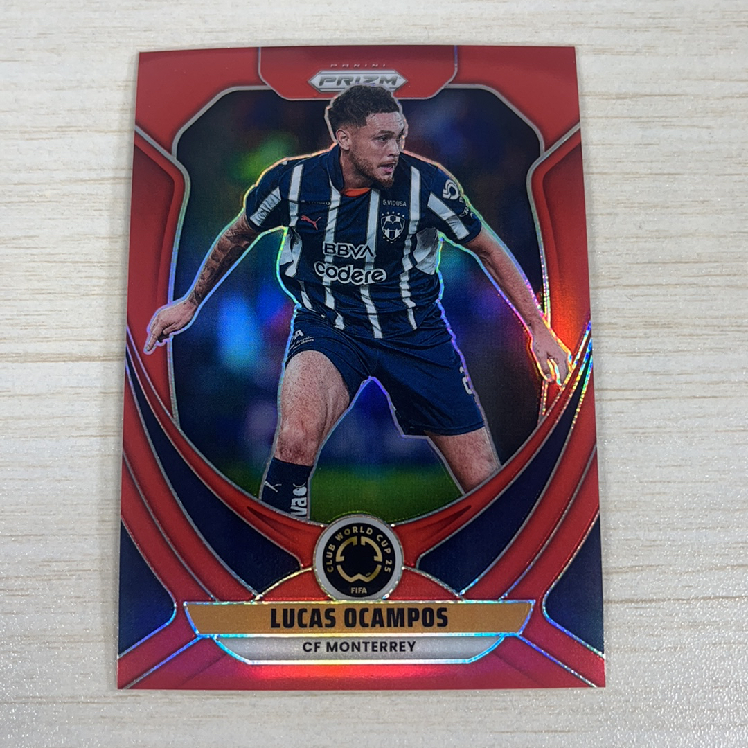 【小牛代拍】2025 Panini Prizm FIFA Club World Cup Lucas Ocampos 卢卡斯 奧坎波斯 塞维利亚 蒙特雷 89/199编 红折 折射 元年 世俱(一哥)