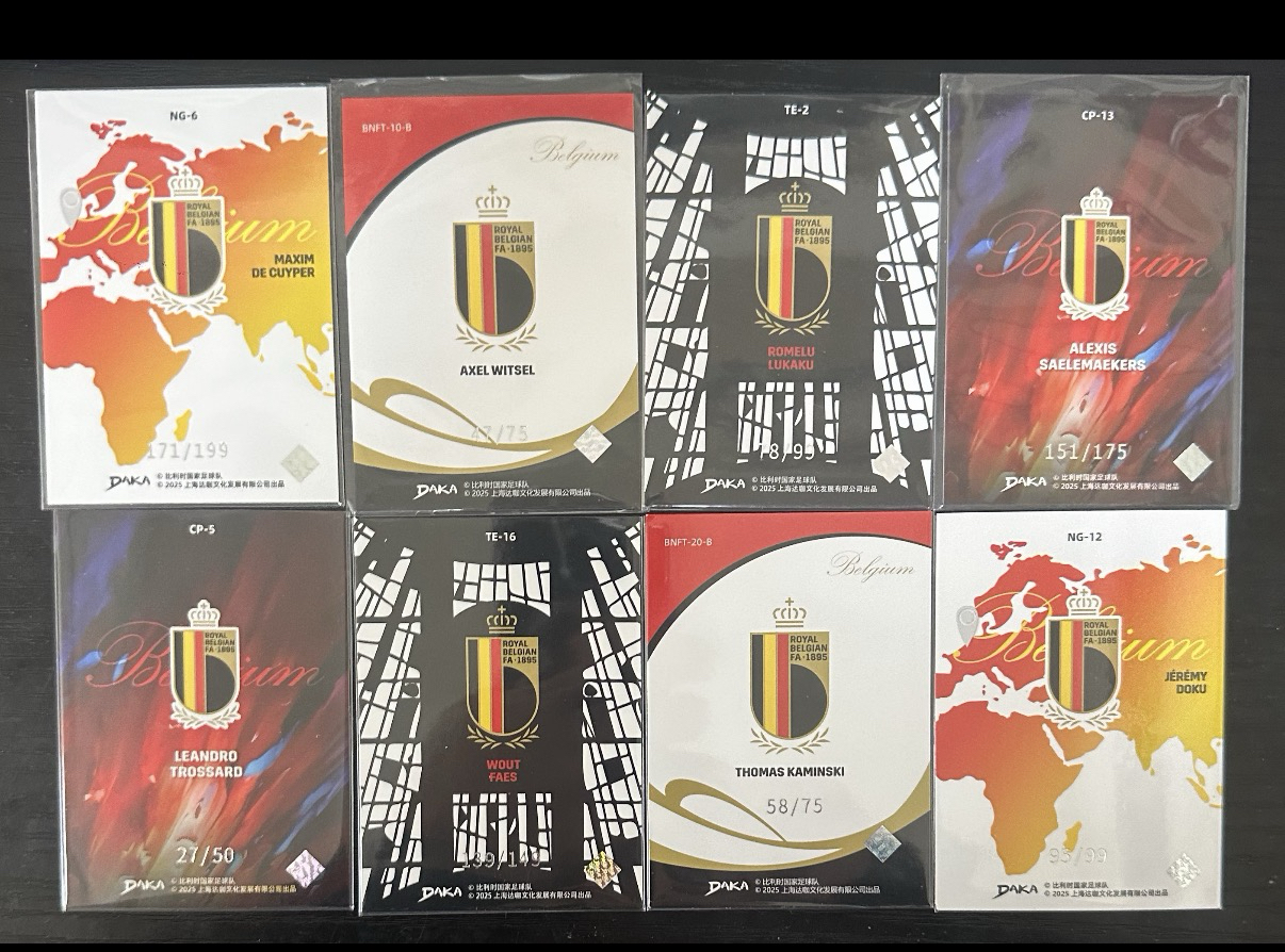 Daka 比利时 多库 卢卡库 凑套必备 8张 lot 编 战神无双拍卡 (p1tag)