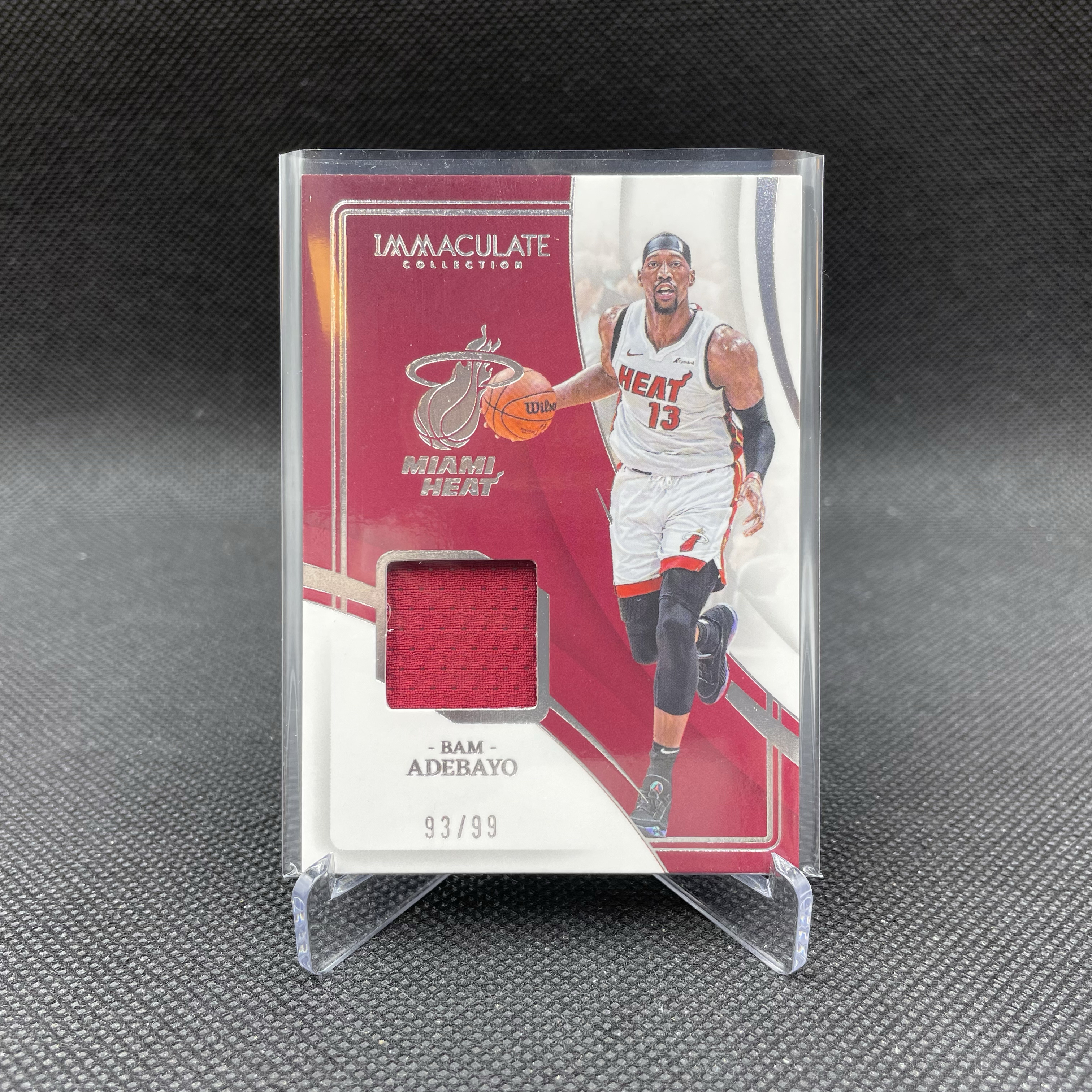 2023-24 Panini Immaculate Bam Adebayo 【无界代卖】热火 巴姆 阿德巴约 93/99编 球衣 物料 小窗红色切割 内线支柱 全明星中锋 品如图 不累计 Yo