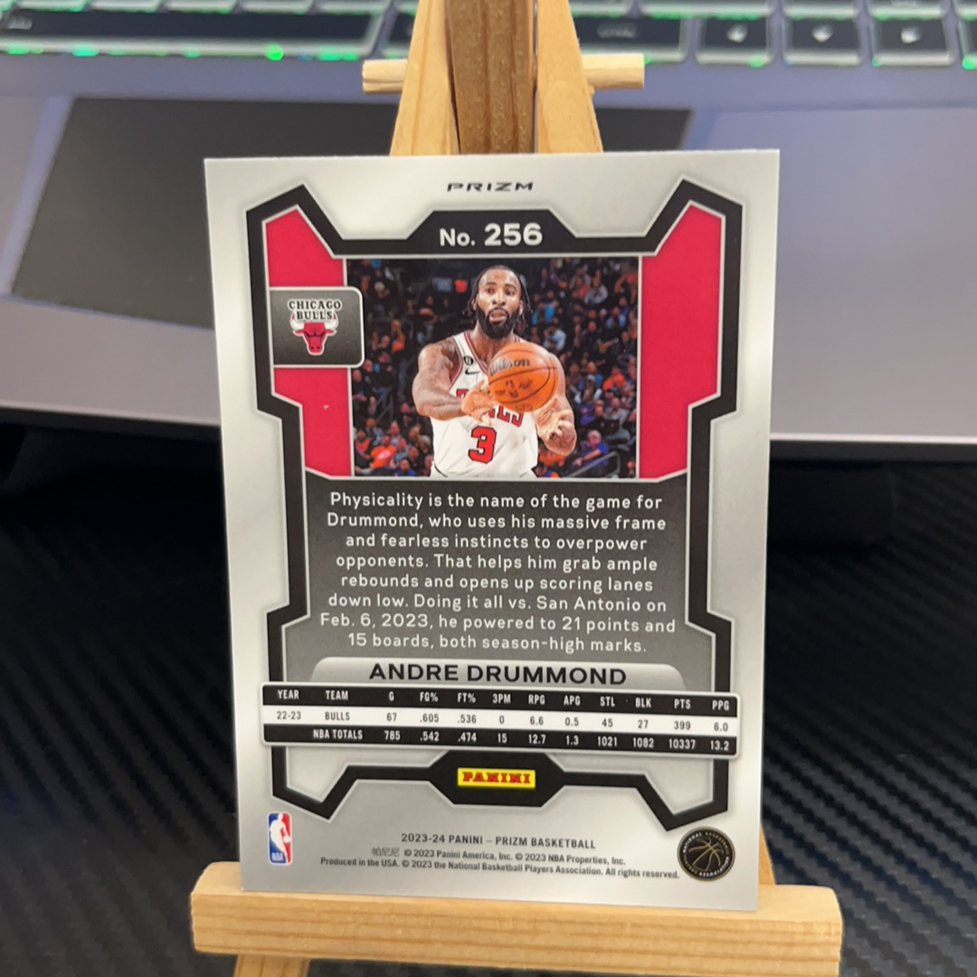 2023-24 Panini Prizm Andre Drummond 德拉蒙德 公牛 银折 折射 prizm系列 pz 卡品如图 凑图必备 值得收藏!免费代卖!