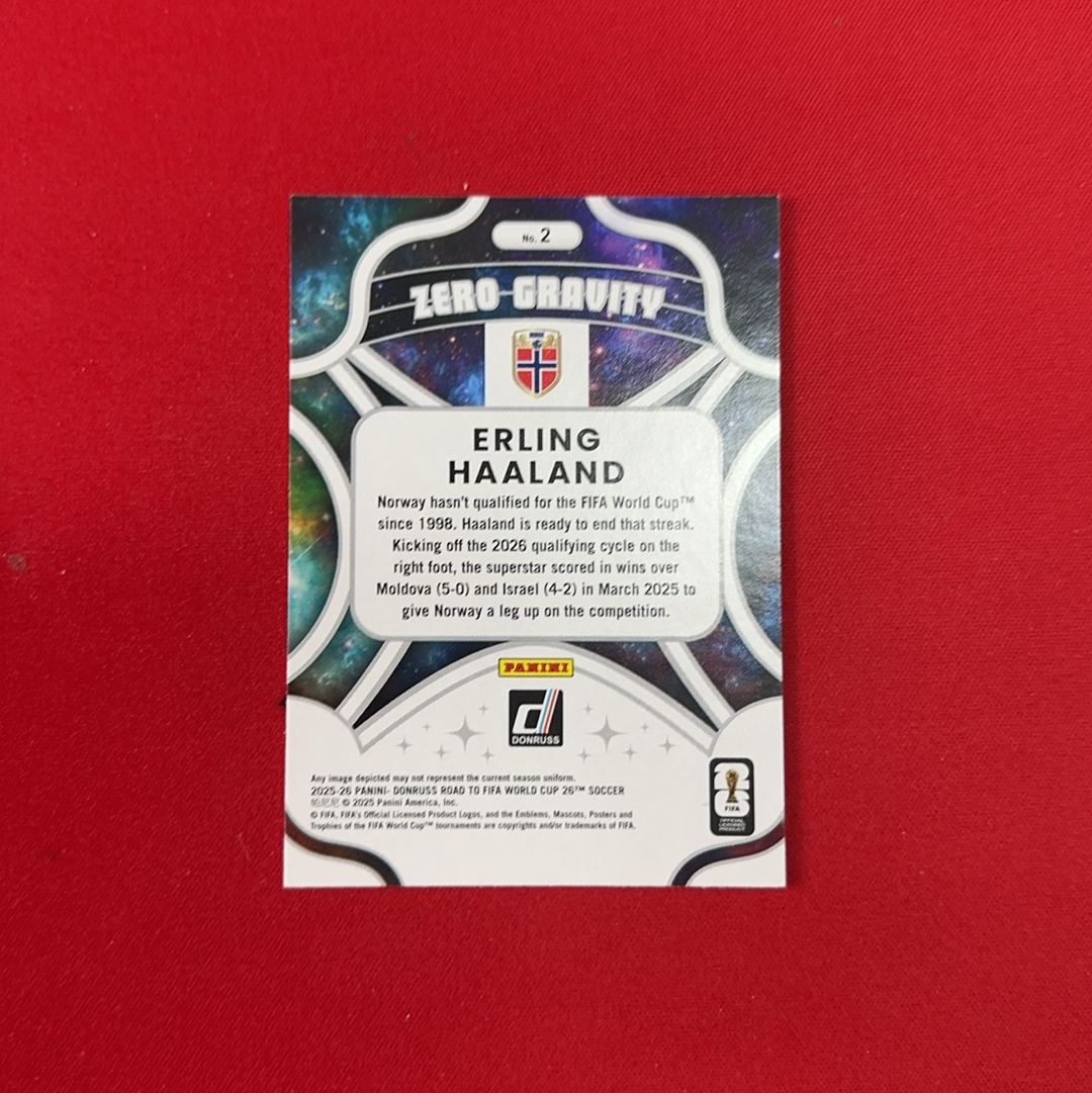 【四喜代拍】2025-26 Panini Donruss 世界杯 杜蕾斯 Erling Haaland 哈兰德 挪威 3零重力特卡 卡品如图(polo)