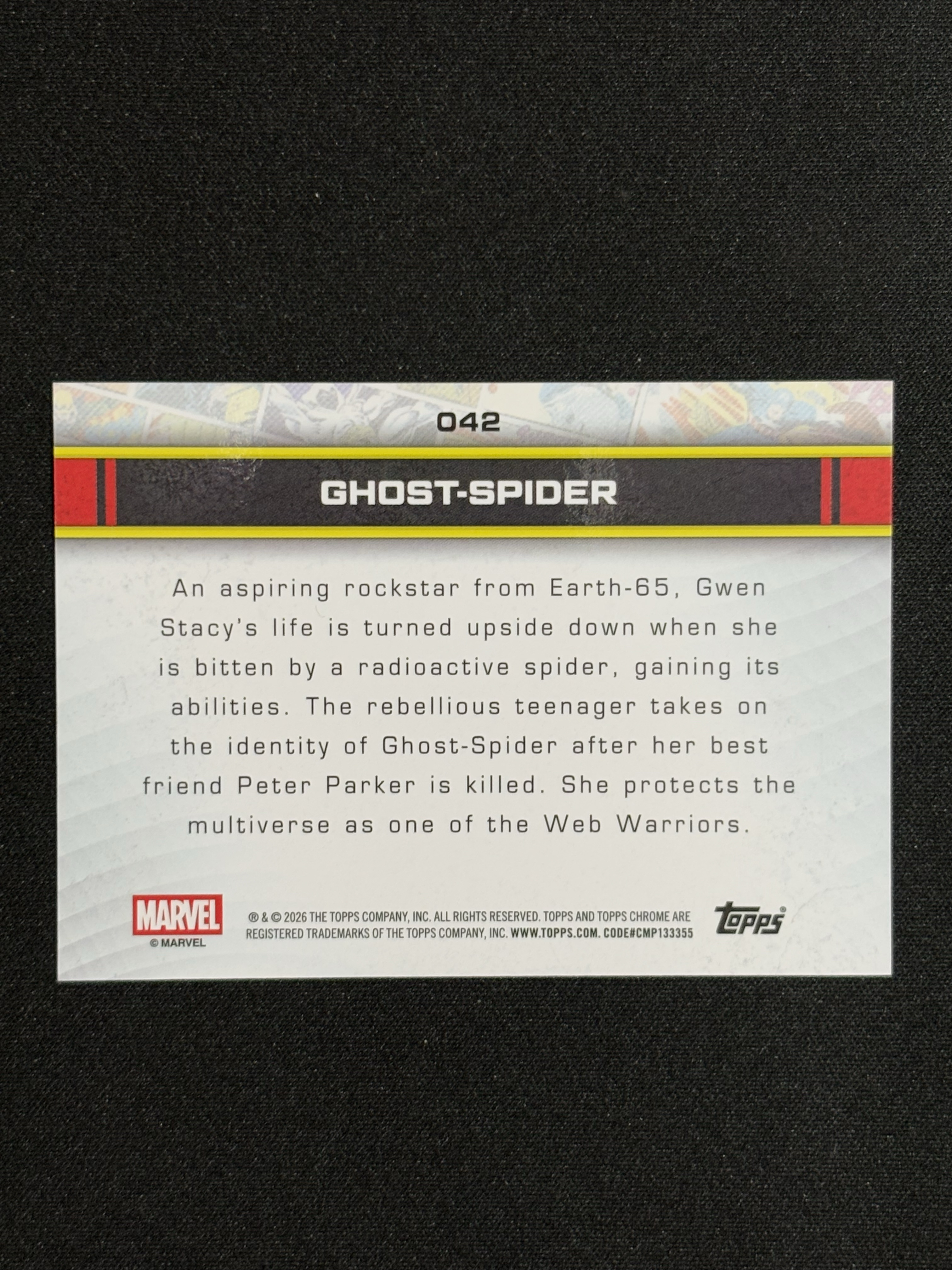 2026 Topps Marvel Comics Chrome Sapphire 蓝宝石 漫威 Ghost-Spider 幽灵蜘蛛 格温 base 蓝碎冰 瑕疵如图 - TJpapa