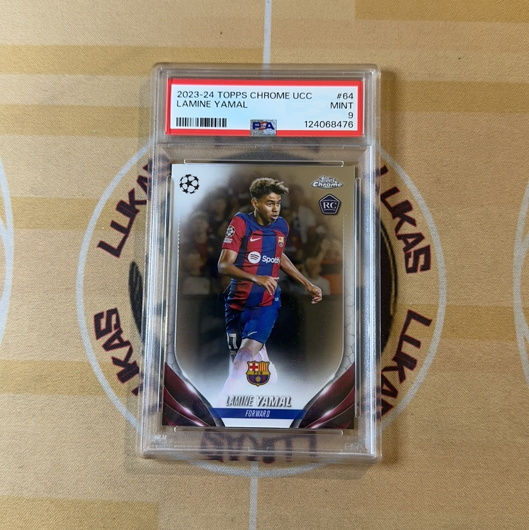 撸卡厮 Lukas 2023-24 Topps Chrome UCC 欧冠 巴塞罗那 巴萨 新秀 rc 亚马尔 Lamine Yamal Base PSA评级卡 潜力无限 专收必备 连号在拍(小卡特)