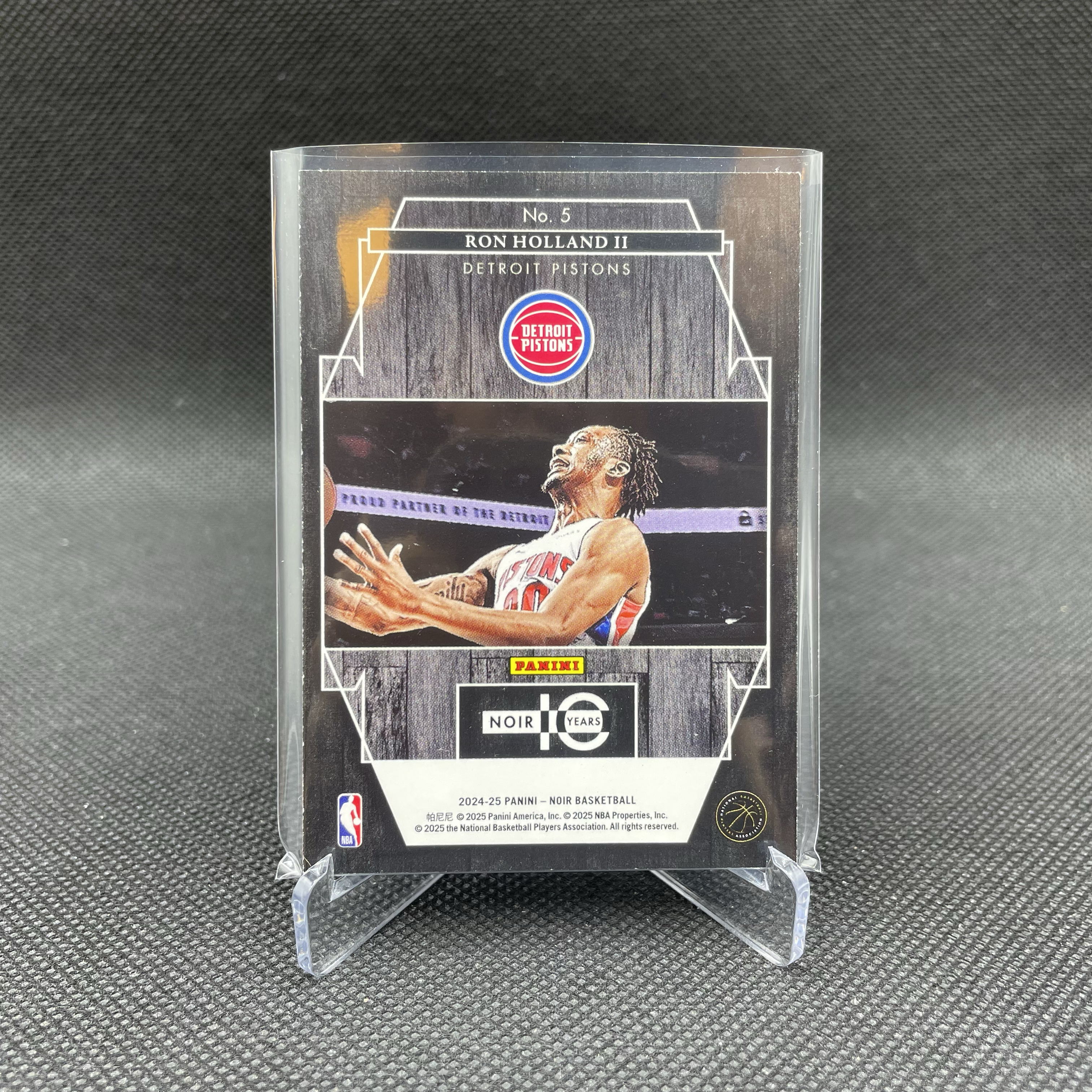 2024-25 Panini Noir Ron Holland RC 诺尔 活塞 新秀 罗恩 霍兰德 27/99编 无字聚光灯 镜面特卡 Spotlight CC 坎宁安队友 品如图 不累计 Yo