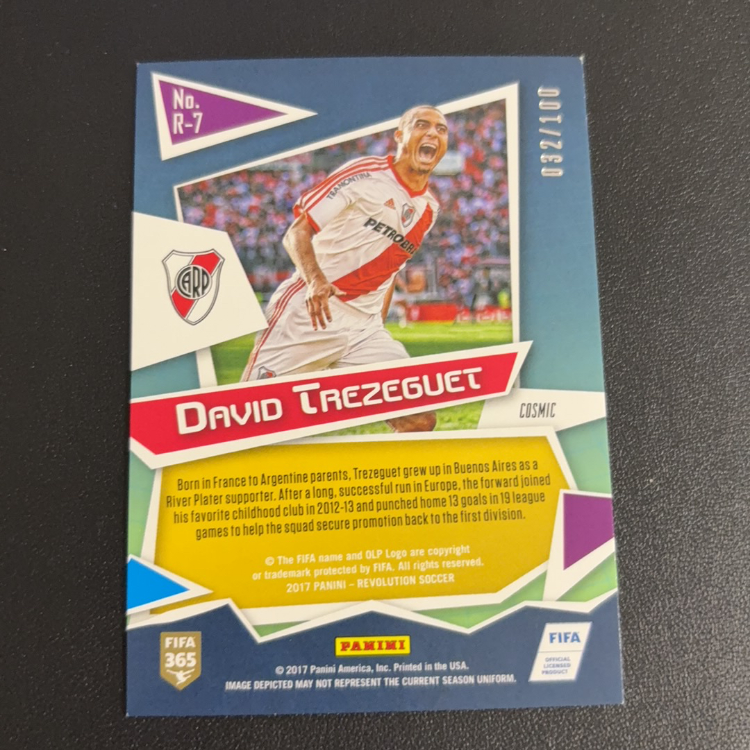 2016-17 Panini Revolution David Trezeguet 元年革命 特雷泽盖 100编 河床时期 尤文图斯传奇 法国 革命家特卡 庆祝选图 亨利 姆巴佩 c罗 梅西