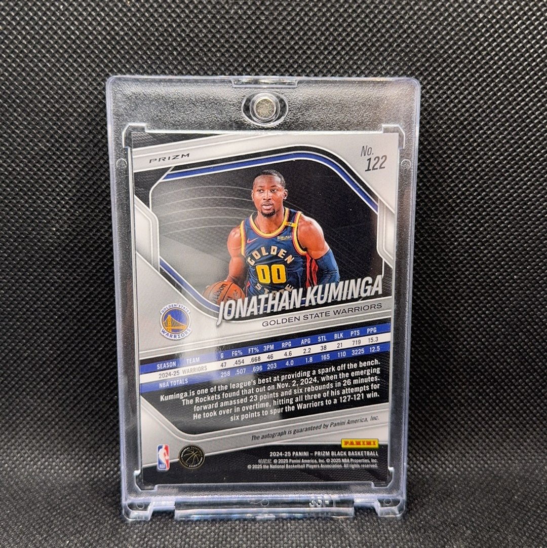 【Roseee代卖】2024-25 Panini Prizm Black Jonathan Kuminga 勇士 库明加 银折 折射 签字 jeff