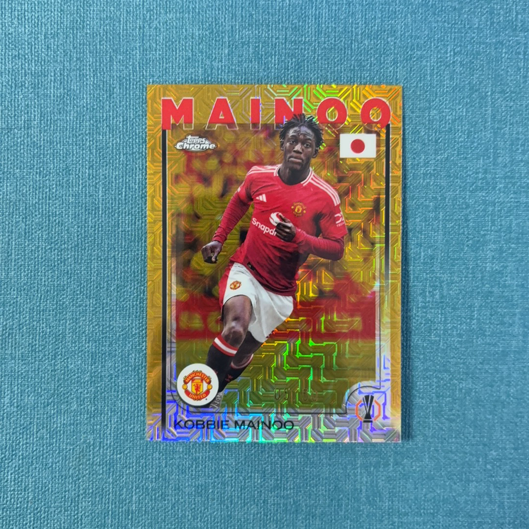 2024-25 Topps Chrome 欧战 日版 Kobbie Mainoo 科比 梅努 05/50编 金mojo折 曼联 卡品如图 433HP