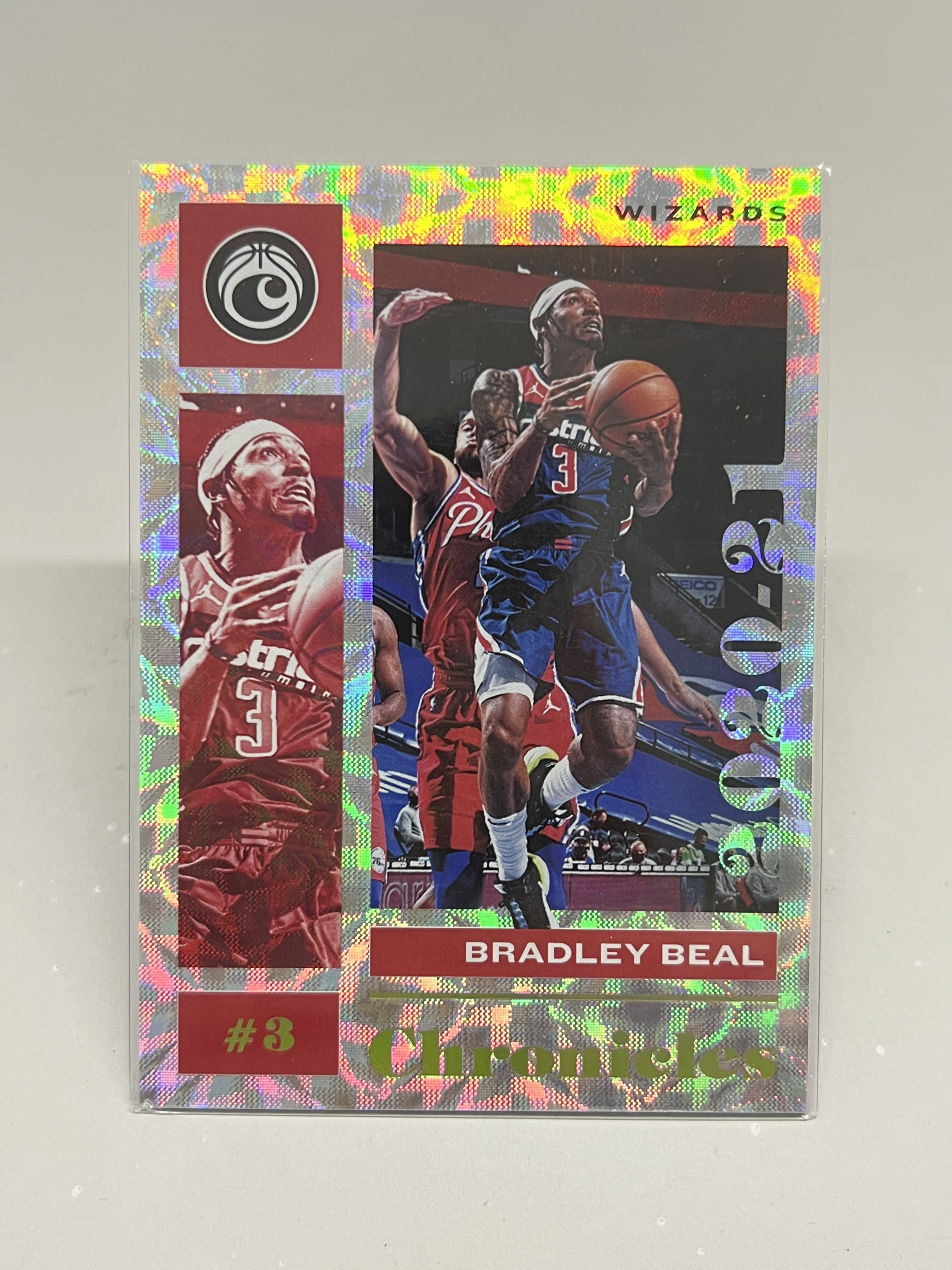 2020-21 Panini Chronicles Bradley Beal 【接寄拍 挂机拍卖】帕尼尼 编年史 布拉德利·比尔 奇才队 折射 万花筒折 金平行 #40 卡品如图 收藏 凑套