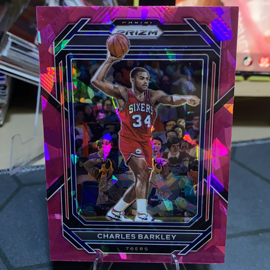 2023-24 Panini Prizm Charles Barkley 可存卡!!!【大咖代卖】76人 爵士 巴克利 粉碎冰折 折射 凑套专收必备 卡品如图