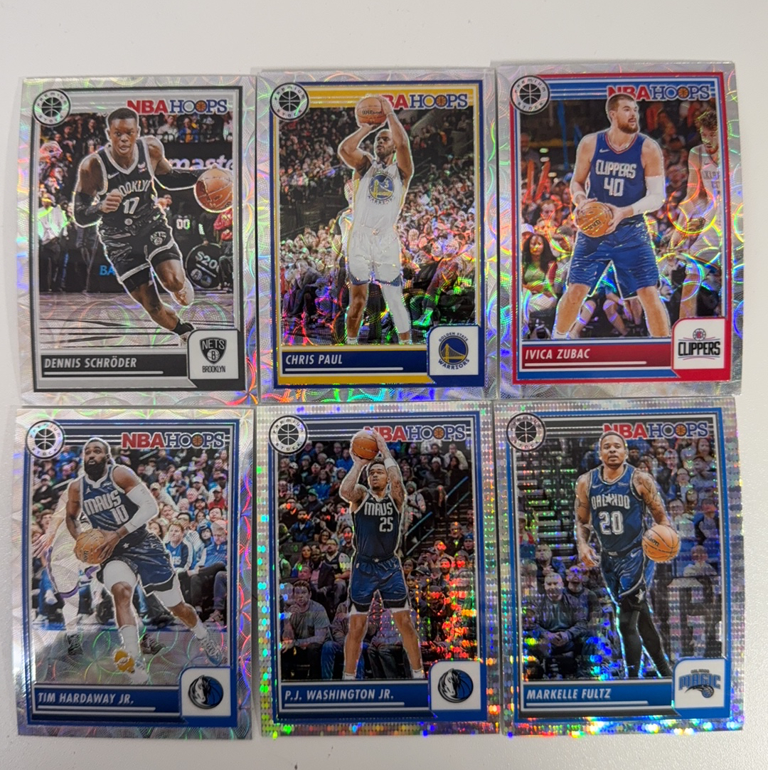 【免费代卖】6张 打包 lot HOOPS 折射 克里斯 保罗 施罗德 祖巴茨 富尔茨 PJ 华盛顿 蒂姆 哈达威 马刺 骑士 勇士 湖人 火箭 独行侠 魔术 值得收藏!!