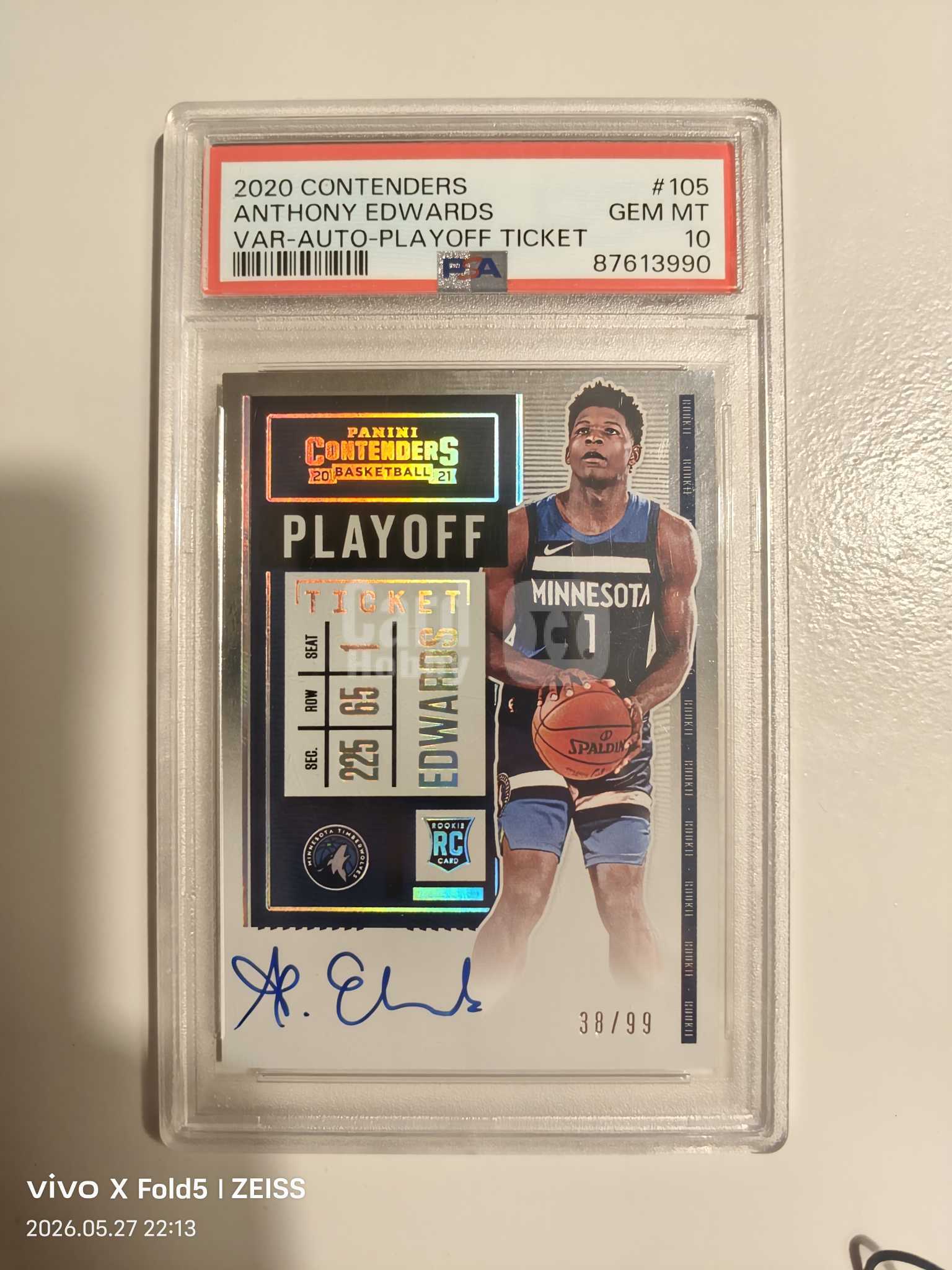 2021-22 Panini Contenders Anthony Edwards RC