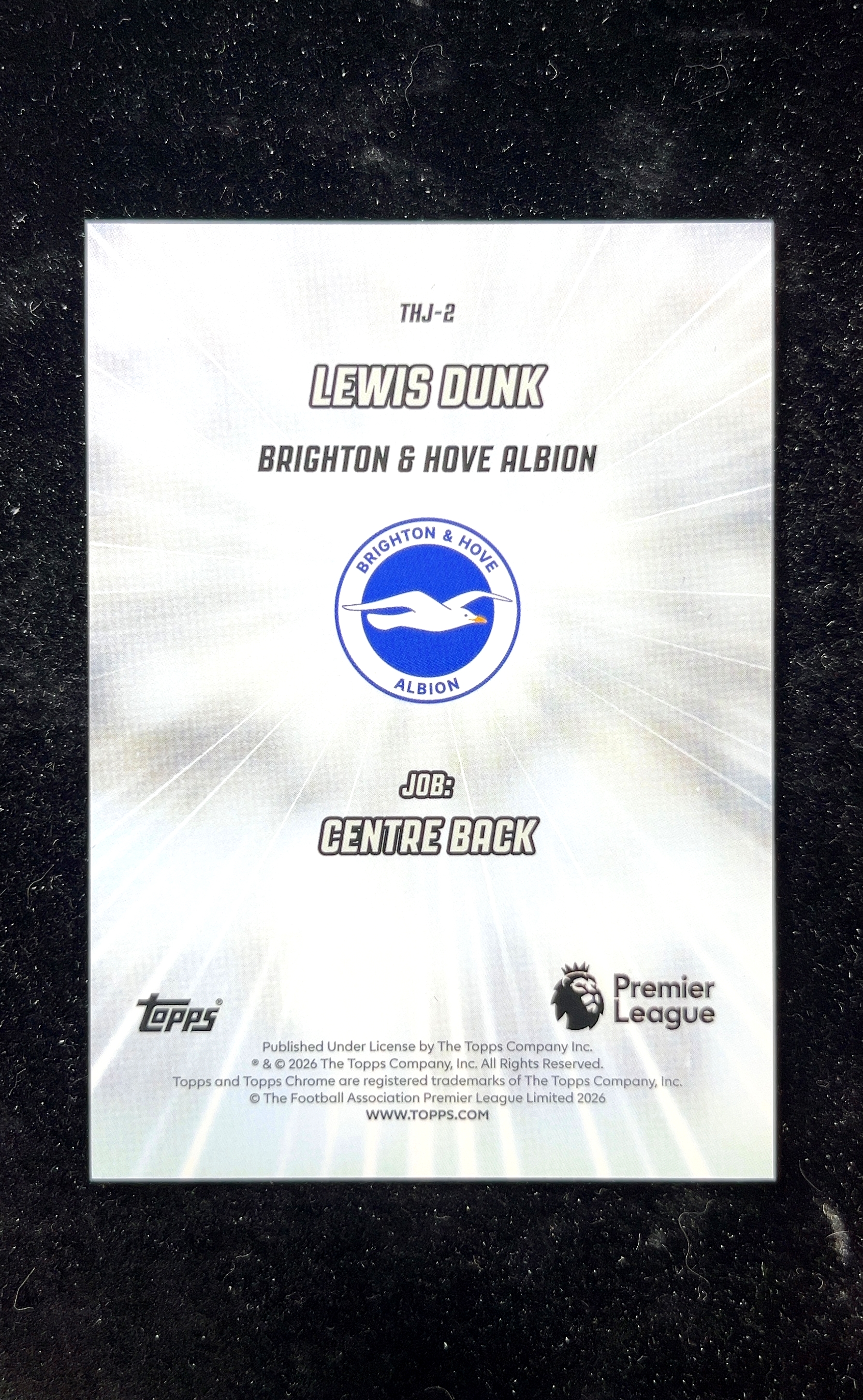 【小白1%代卖】2026 Topps Chrome That's His Job 那是他的工作 Lewis Dunk 刘易斯·邓克 蓝碎冰折 折射 卡品如图 高价值 #THJ-2 0623