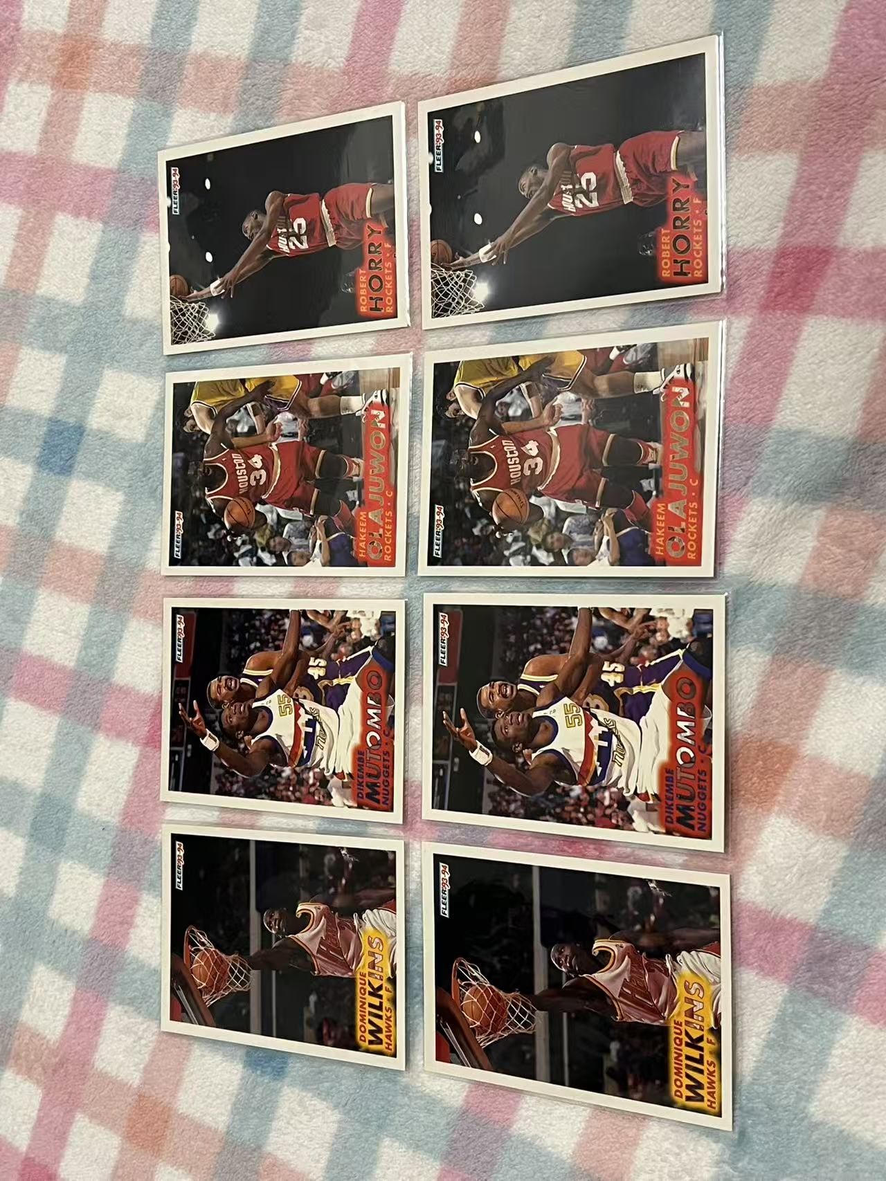 1993 Fleer NBA 14张打包 奥尼尔 奥拉朱旺 穆托姆博 德雷克斯勒 加里佩顿 罗伯特霍里等【老人 老卡 老特】#7001