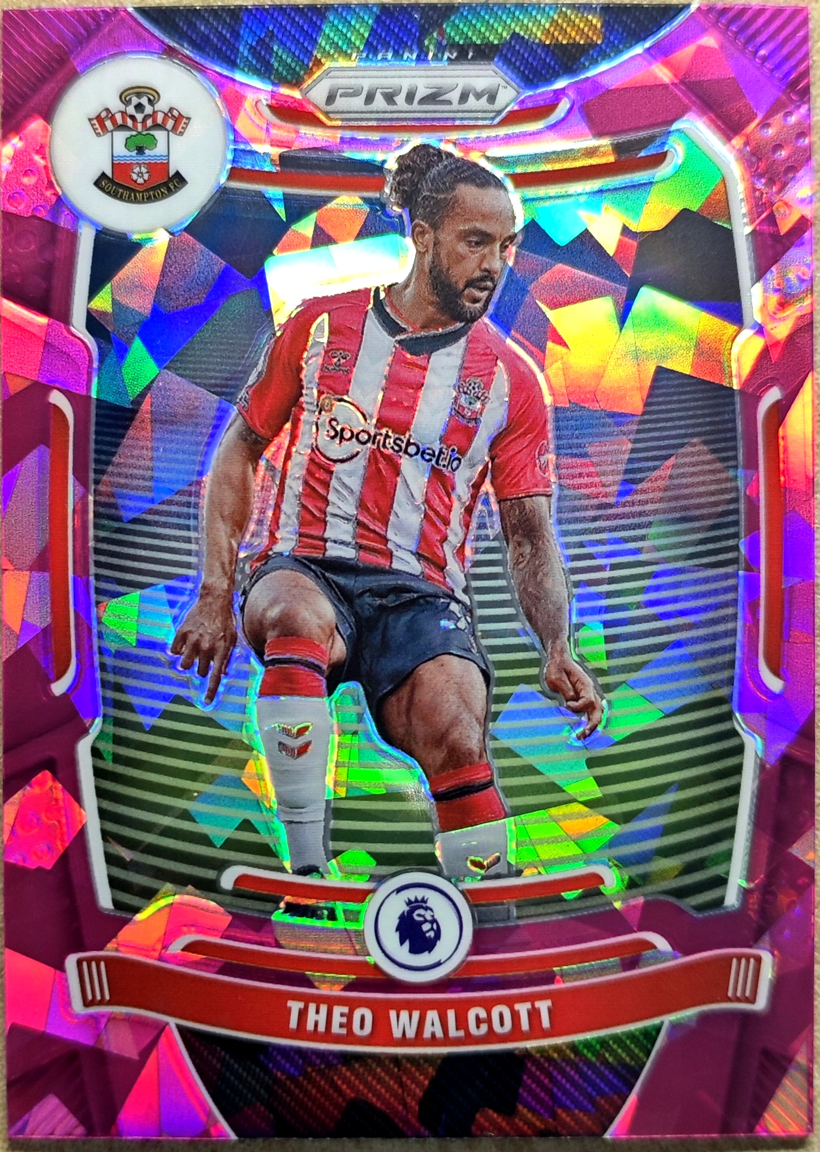 2023 Panini Prizm Theo Walcott 沃尔科特 南安普顿 英超PZ 卡品如图 粉碎冰