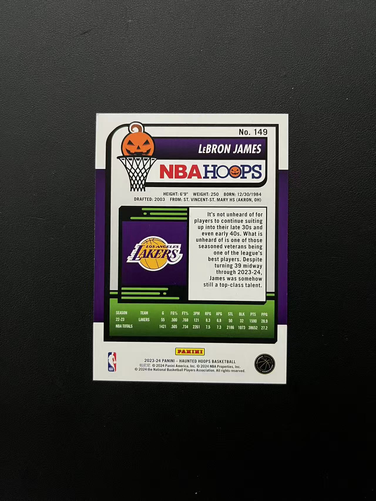 2023-24 Panini Haunted Hoops LeBron James 《王中王代卖》Hoops 万圣节 勒布朗 詹姆斯 糖果折 边角微白 瑕疵如图 凑套必备 可累积 D23