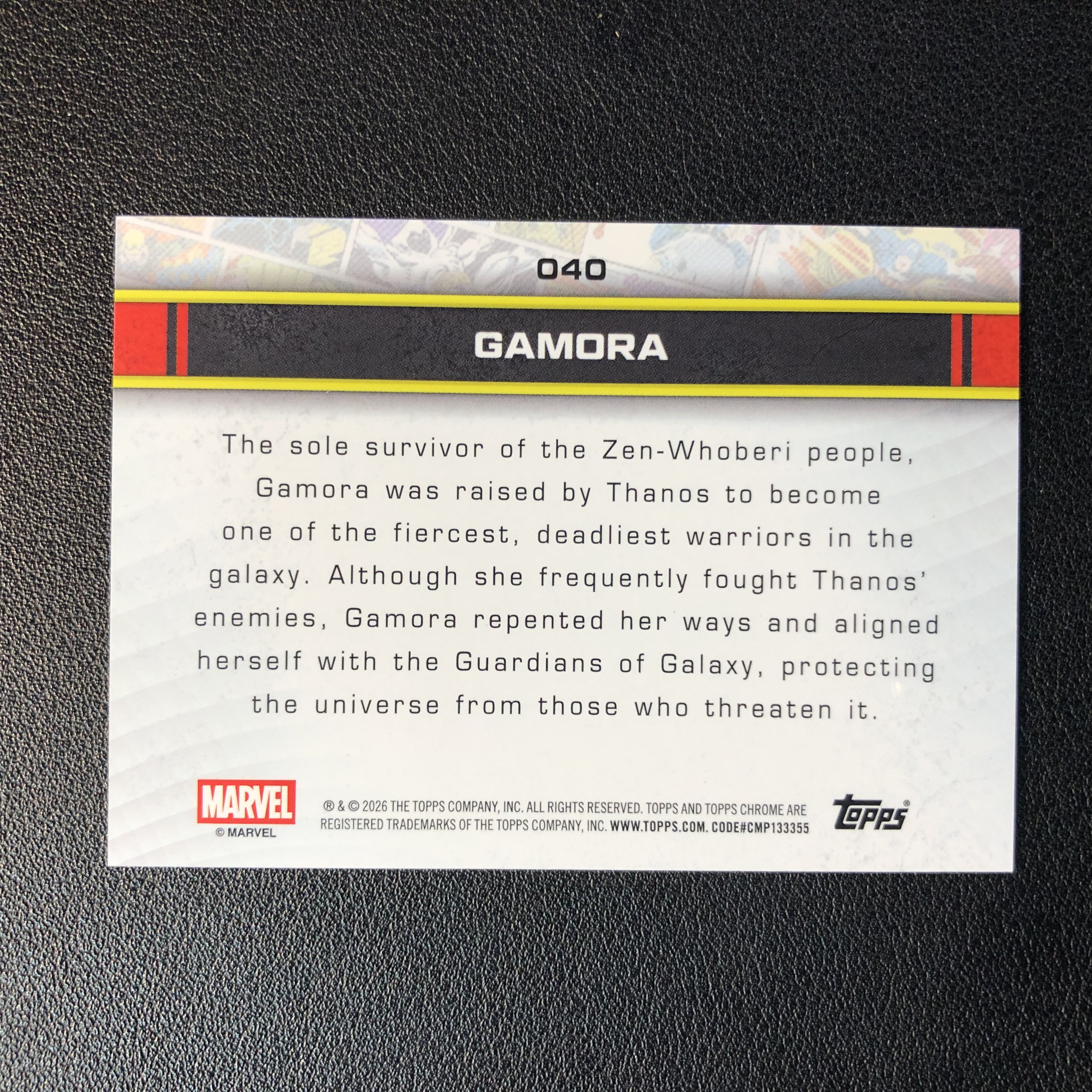 2026 Topps Marvel (MCU) Gamora 卡魔拉 09/50编 金宝石 金碎冰 漫威TC 蓝宝石 卡品如图 BU079
