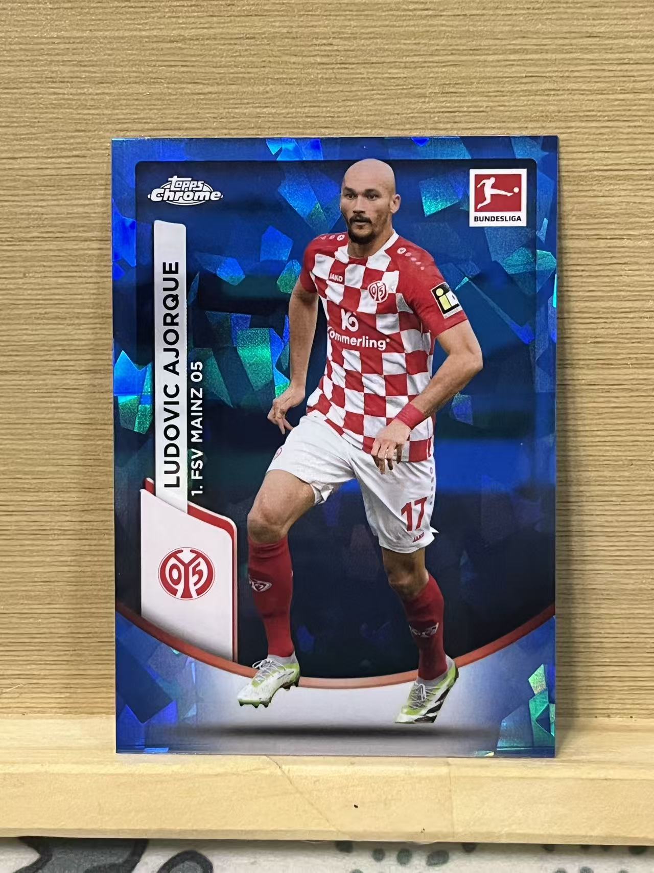 2024 Topps Chrome Ludovic Ajorque 阿乔克 美因茨 德甲 蓝宝石 碎冰折 银折 实卡精美 收藏必备 LZ4