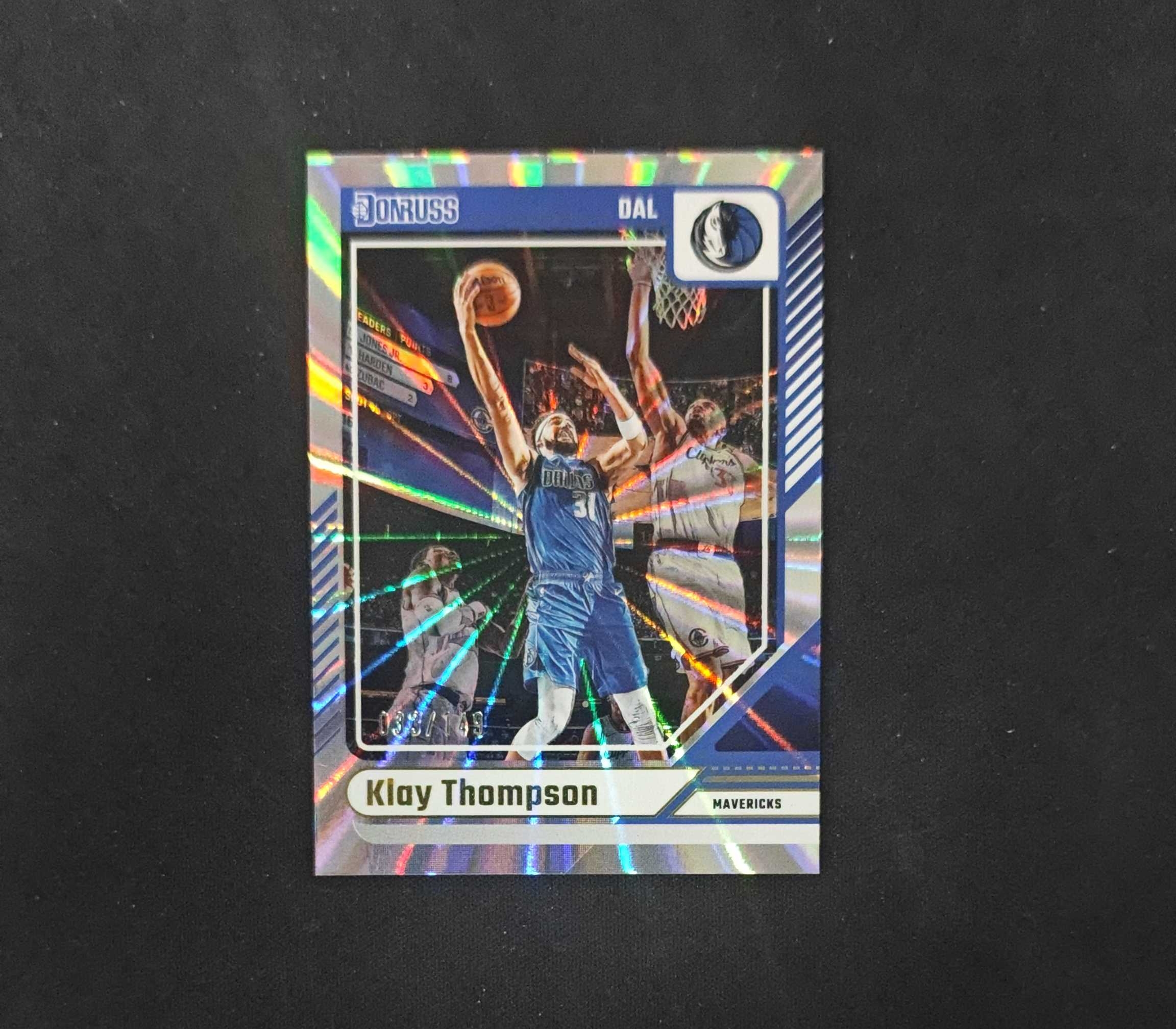 2024-25 Panini Donruss Klay Thompson 【SC拍卖】杜蕾斯 独行侠 汤普森 149编 佛光折 收藏必备(小骆)