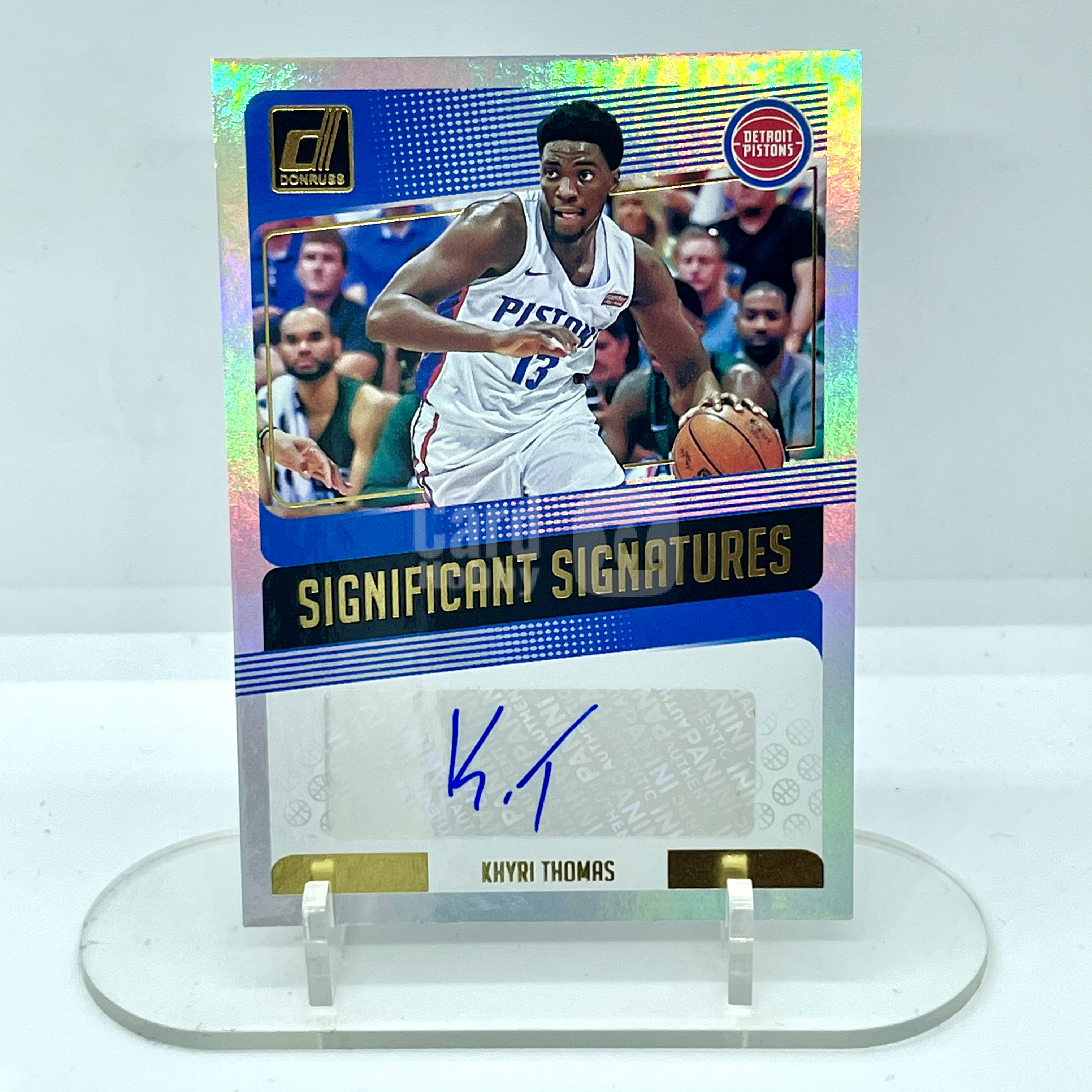 1819 Donruss NBA Pistons Khyri Thomas Significant Auto 签字 凯里 托马斯 活塞 杜蕾斯 不保卡品【芥末】