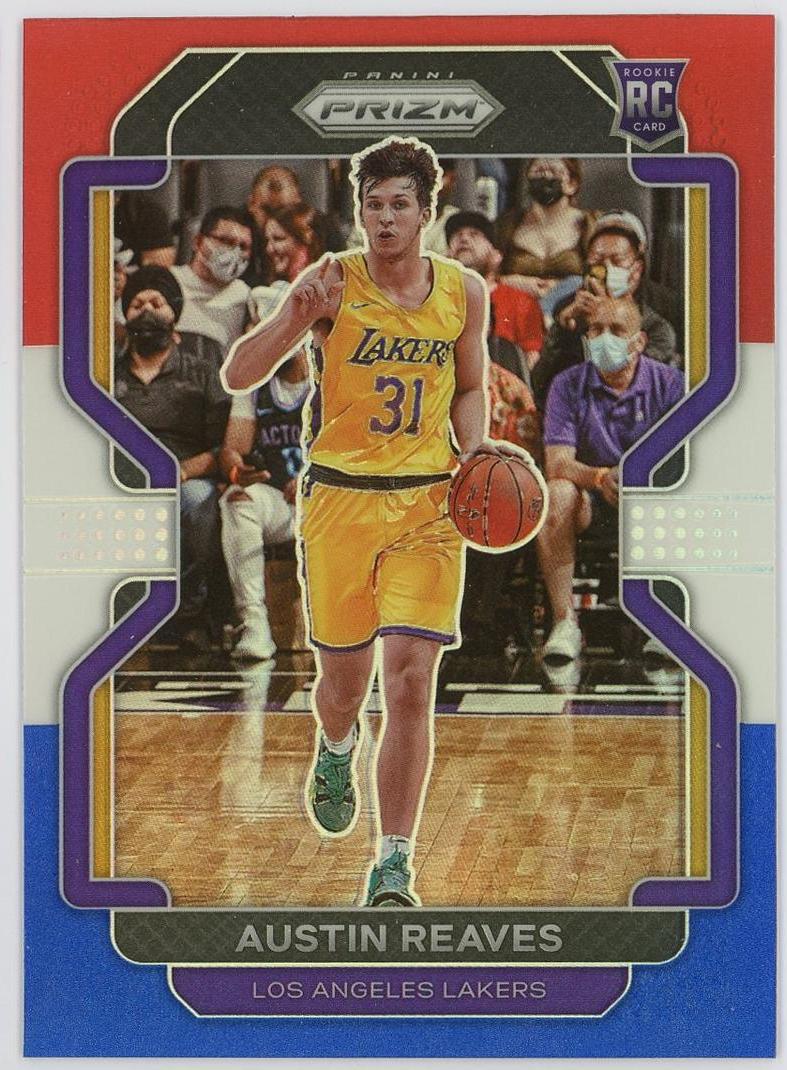 2021-22 Panini Prizm Austin Reaves RC 奥斯汀里弗斯 新秀 pz 三色折 折射 湖人 村曼巴 卡品如图 1TG4/11.28