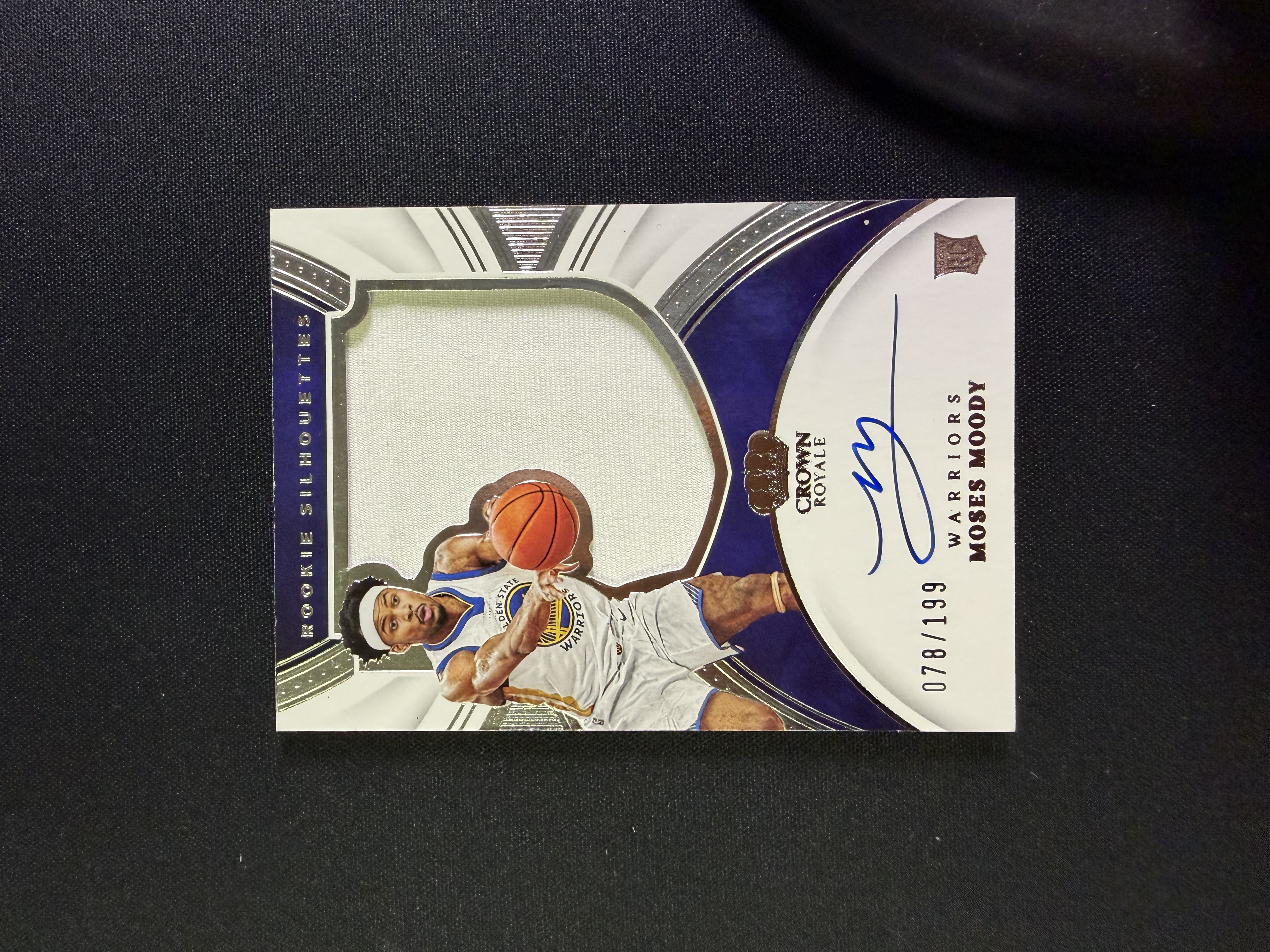 2021-22 Panini Crown Royale Moses Moody RC 摩西 穆迪 勇士 新秀 199编 剪影 签字 卡签