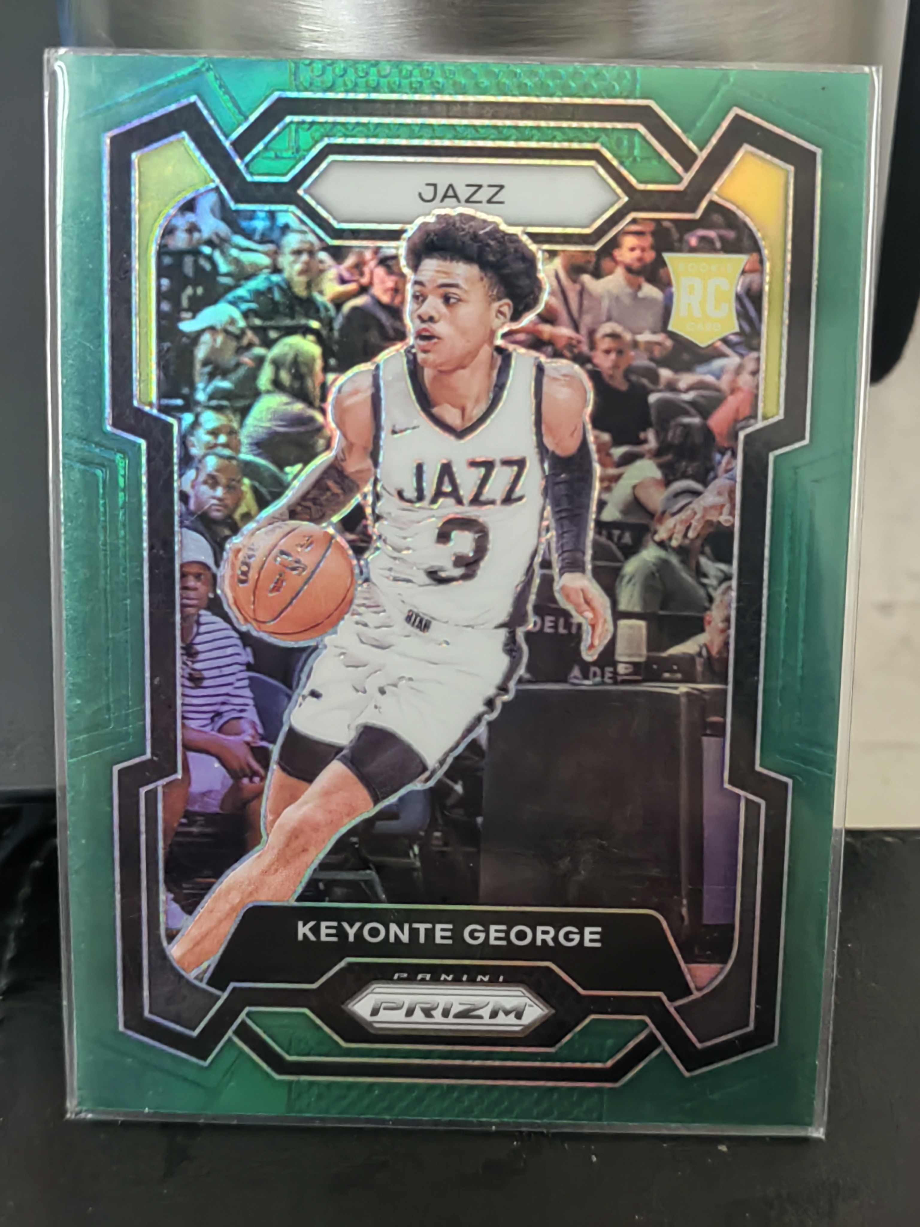 2023-24 Panini PRIZM Keyonte George RC PZ 新秀 绿折 基昂特乔治 爵士 篮 白边白角 不保卡品 卡品如图