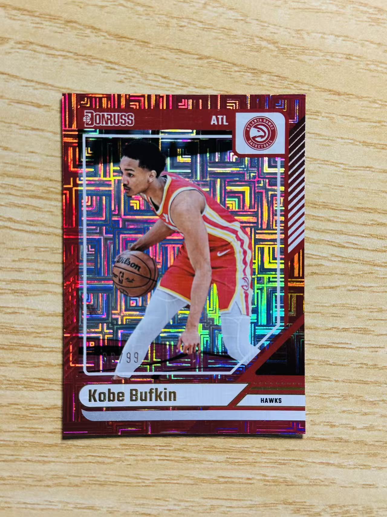 2024-25 Panini Donruss Kobe Bufkin 嘿嘿代卖 杜蕾斯 科比 巴夫金 红MOJO折 99编 老鹰 收藏必备