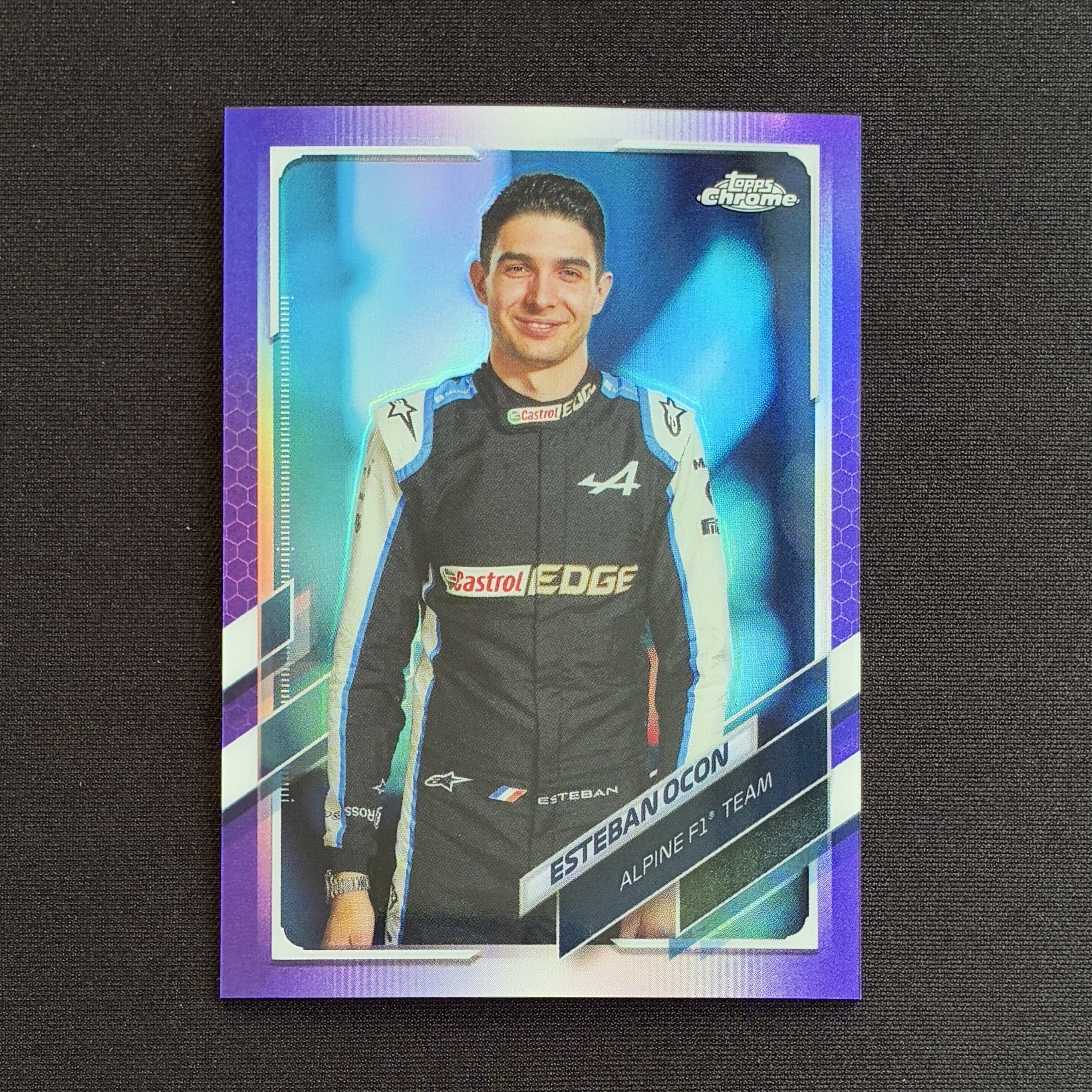 【杰基拍卖】2021 Topps Chrome Esteban Ocon F1 埃斯特班 奥康 紫折 折射 399编(Pink总)