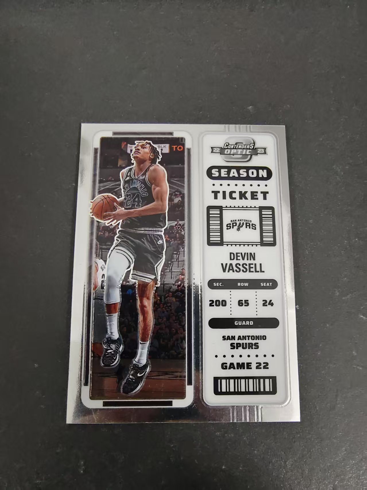 【可合并,不累计】2022-23 Panini Contenders Optic Devin Vassell 球票OP 马刺 瓦塞尔 base 划痕 边角瑕疵 #73