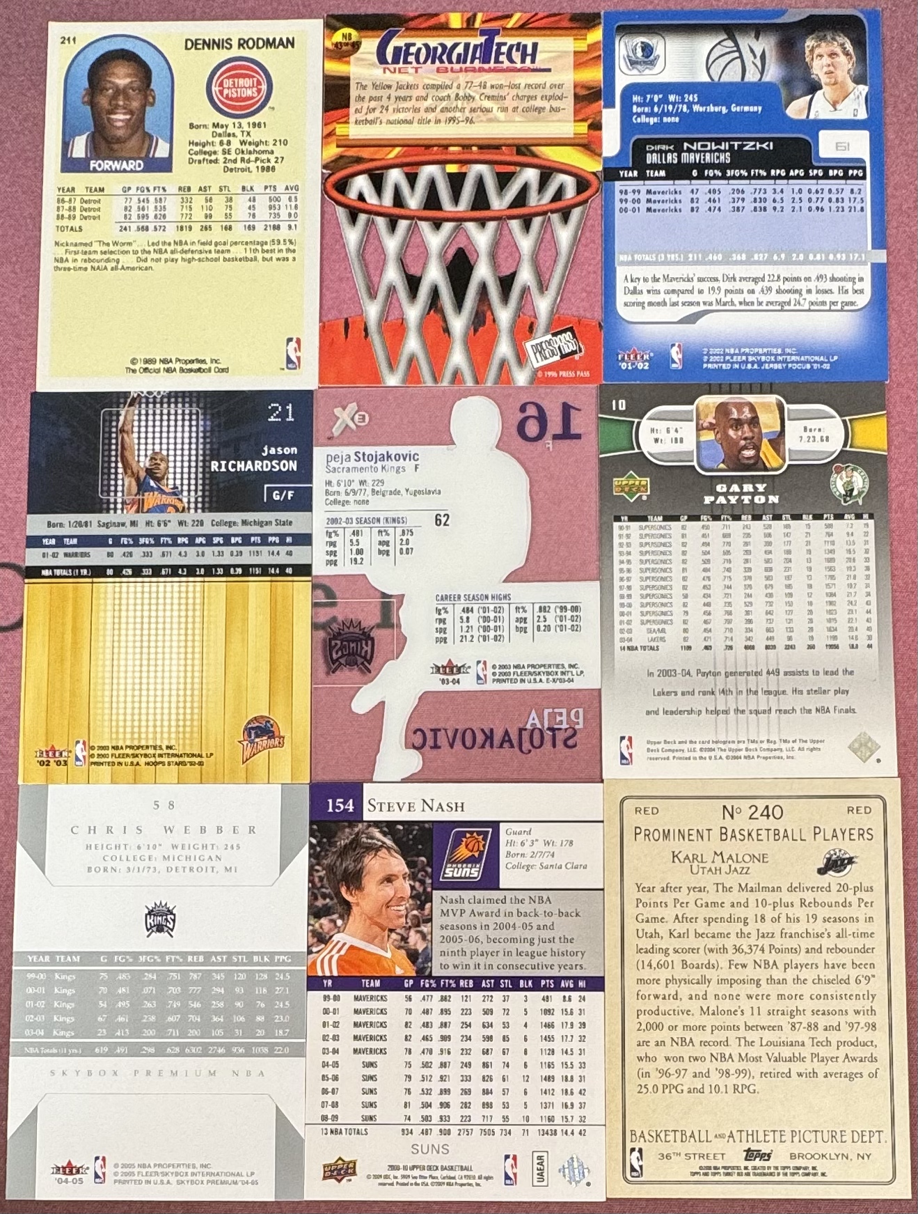 2025-26 Panini 多系列 多人 纳什 诺维斯基等一图6张名宿老头特卡打包LOT 不保卡品 #4(登)